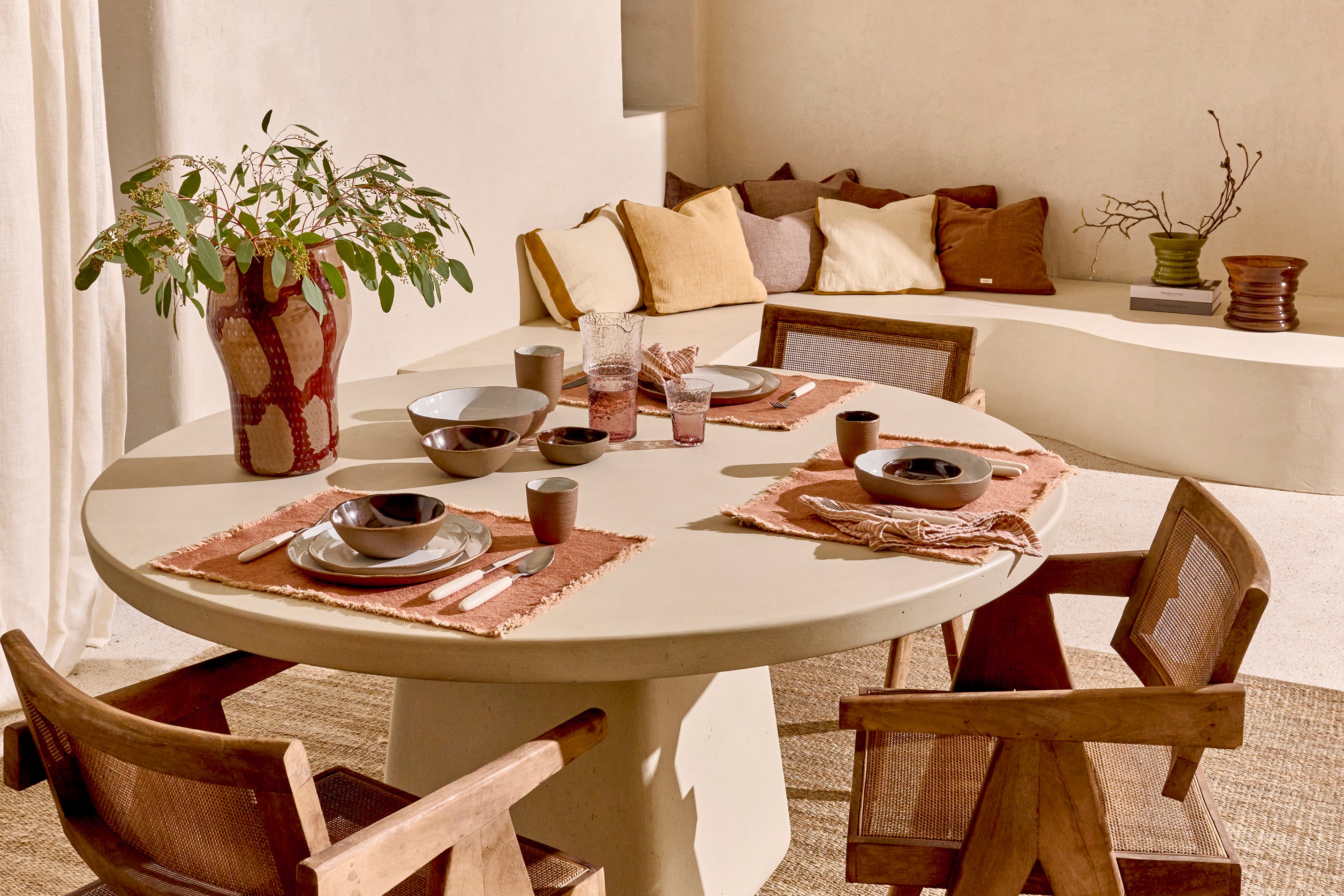 Serviette de table - lot de 6 - terracotta