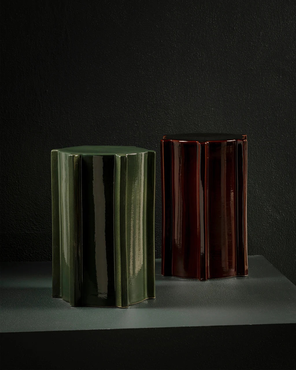 Table d'appoint Pawn marron foncé