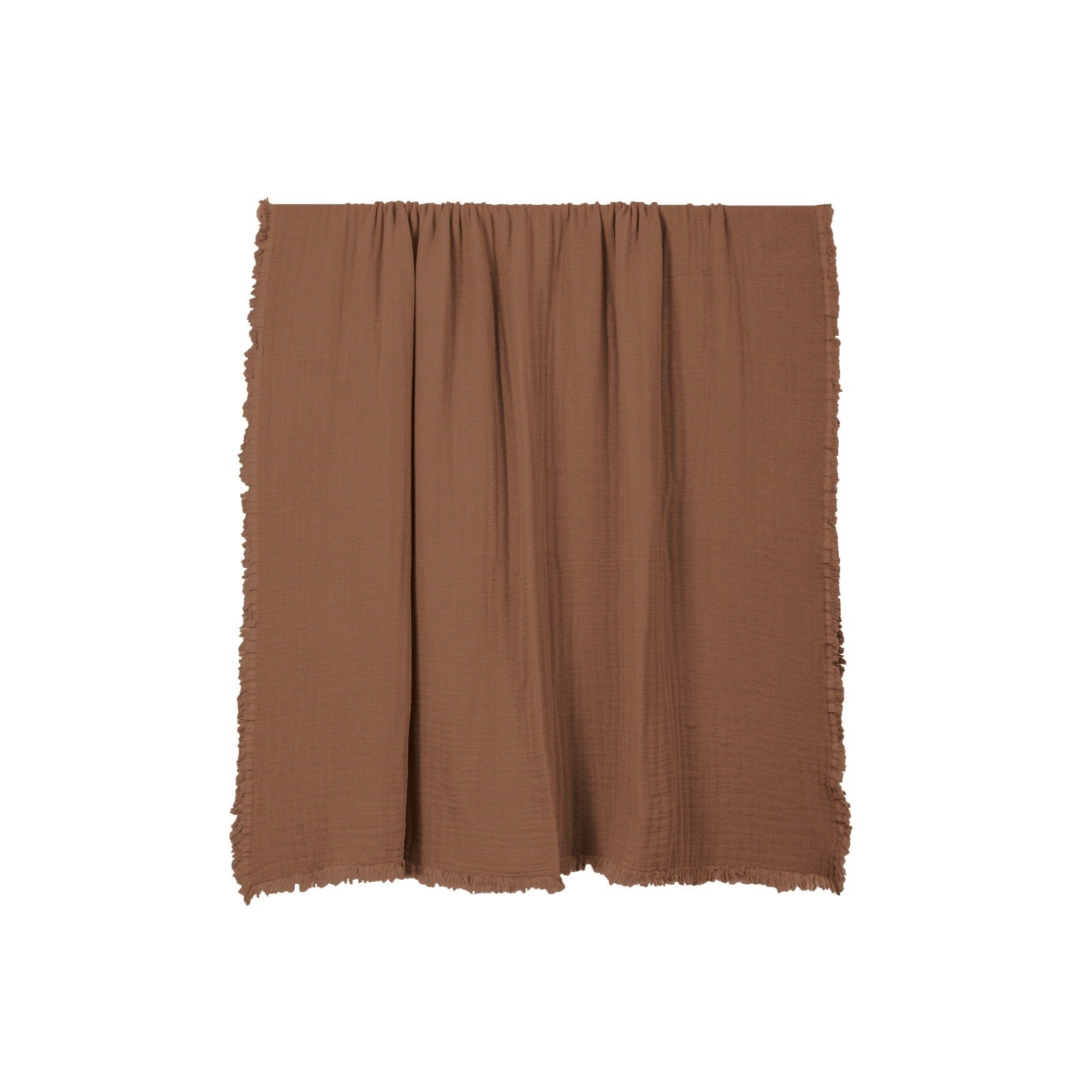 Plaid mousseline katoen mocaccino
