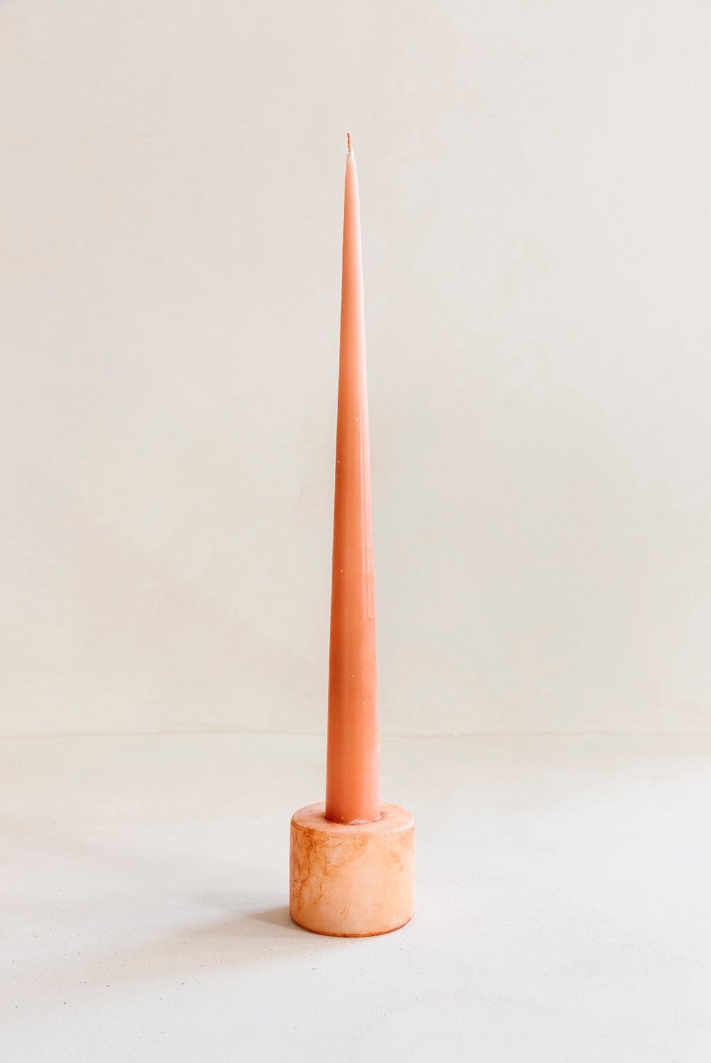 Kandelaar albaster terracotta
