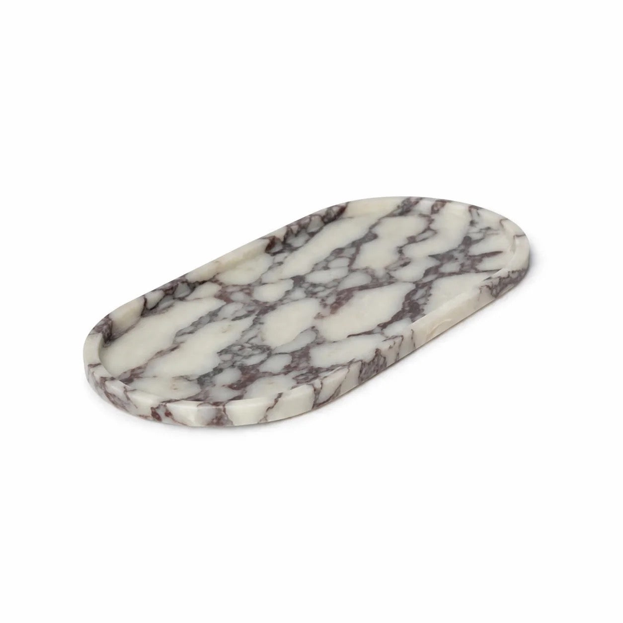 Oval tray Calacatta marble L