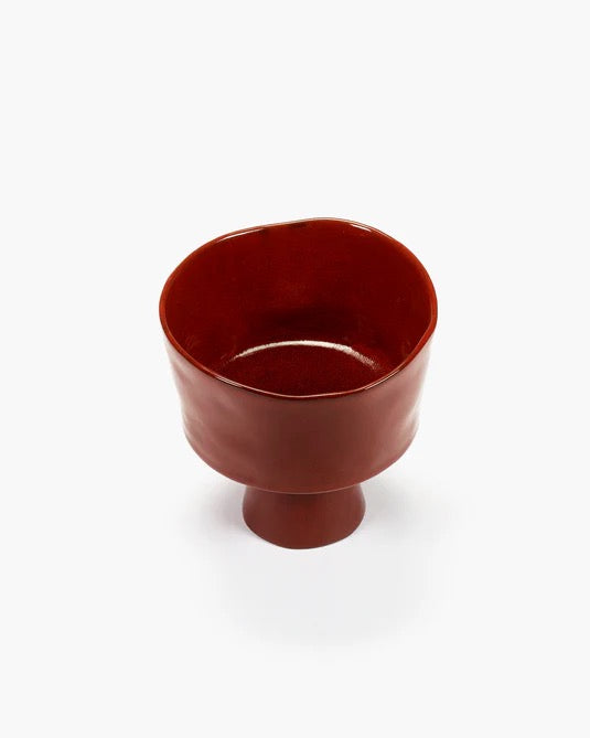 Bol sur socle haut - la mère by Marie Michielssen - Venetian red