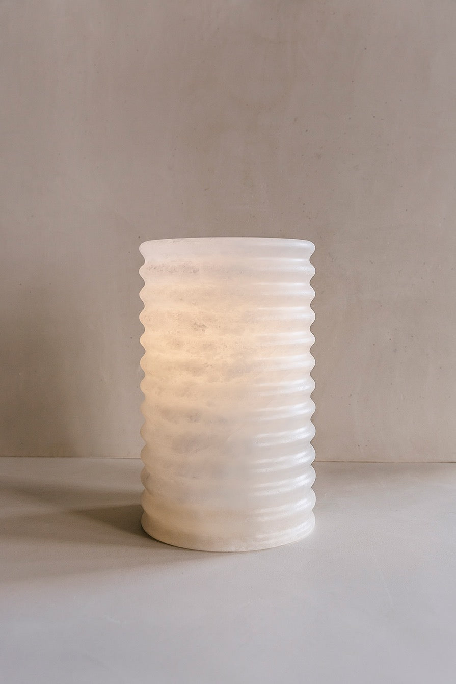 Lampe en albâtre rechargeable
