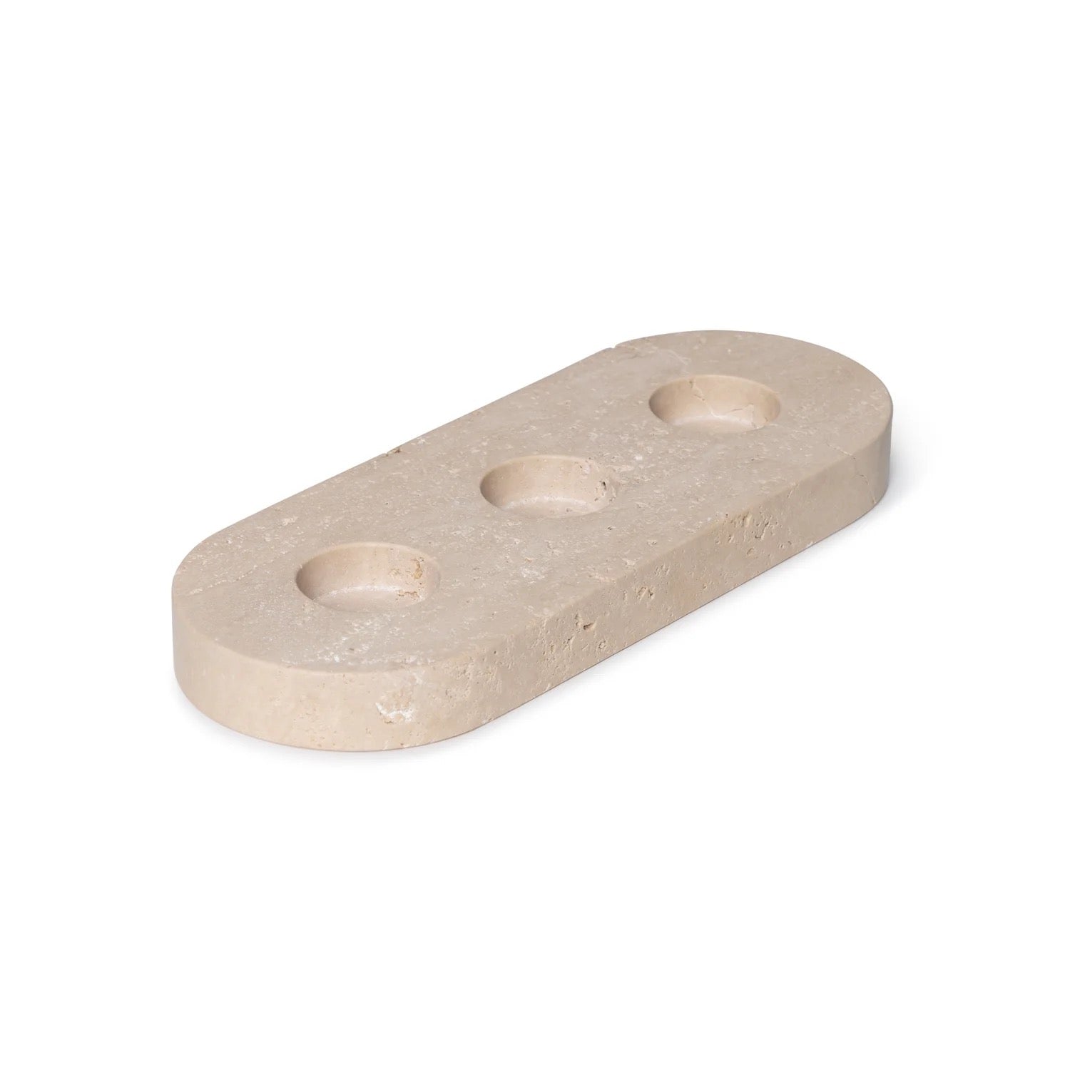 Candle holder in Travertine
