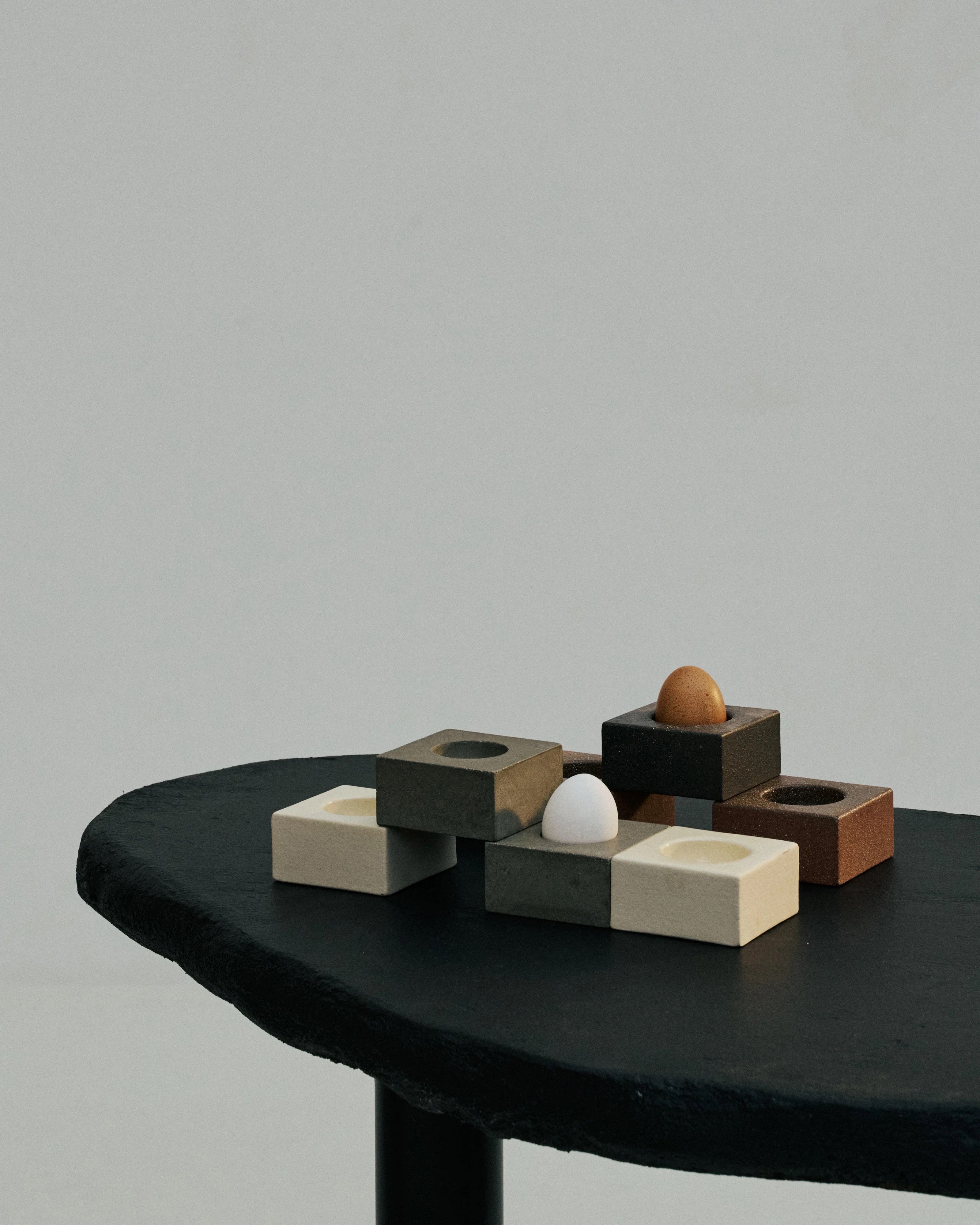 Coquetier Uovo noir - lot de 2