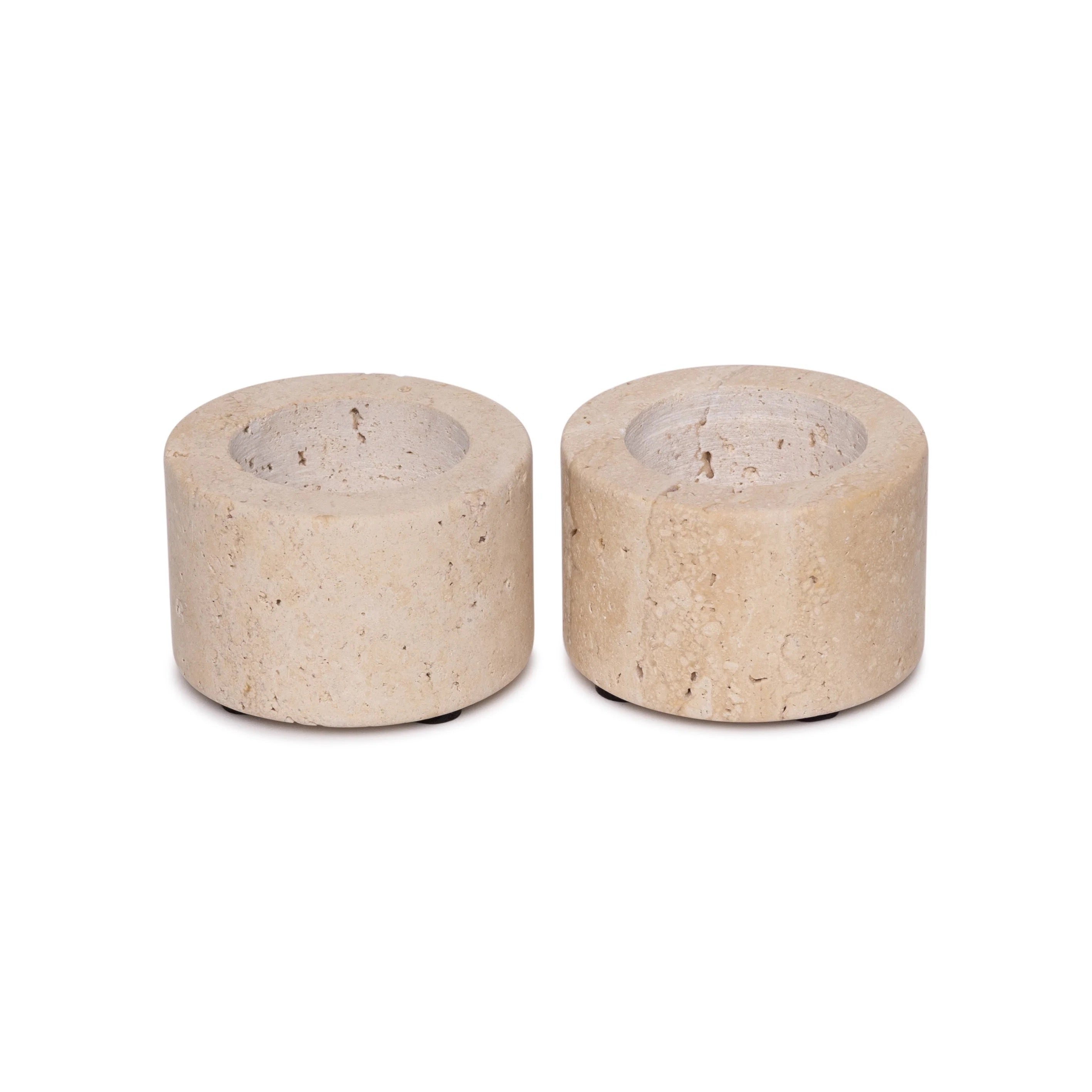 Candlestick waxinelights travertine S