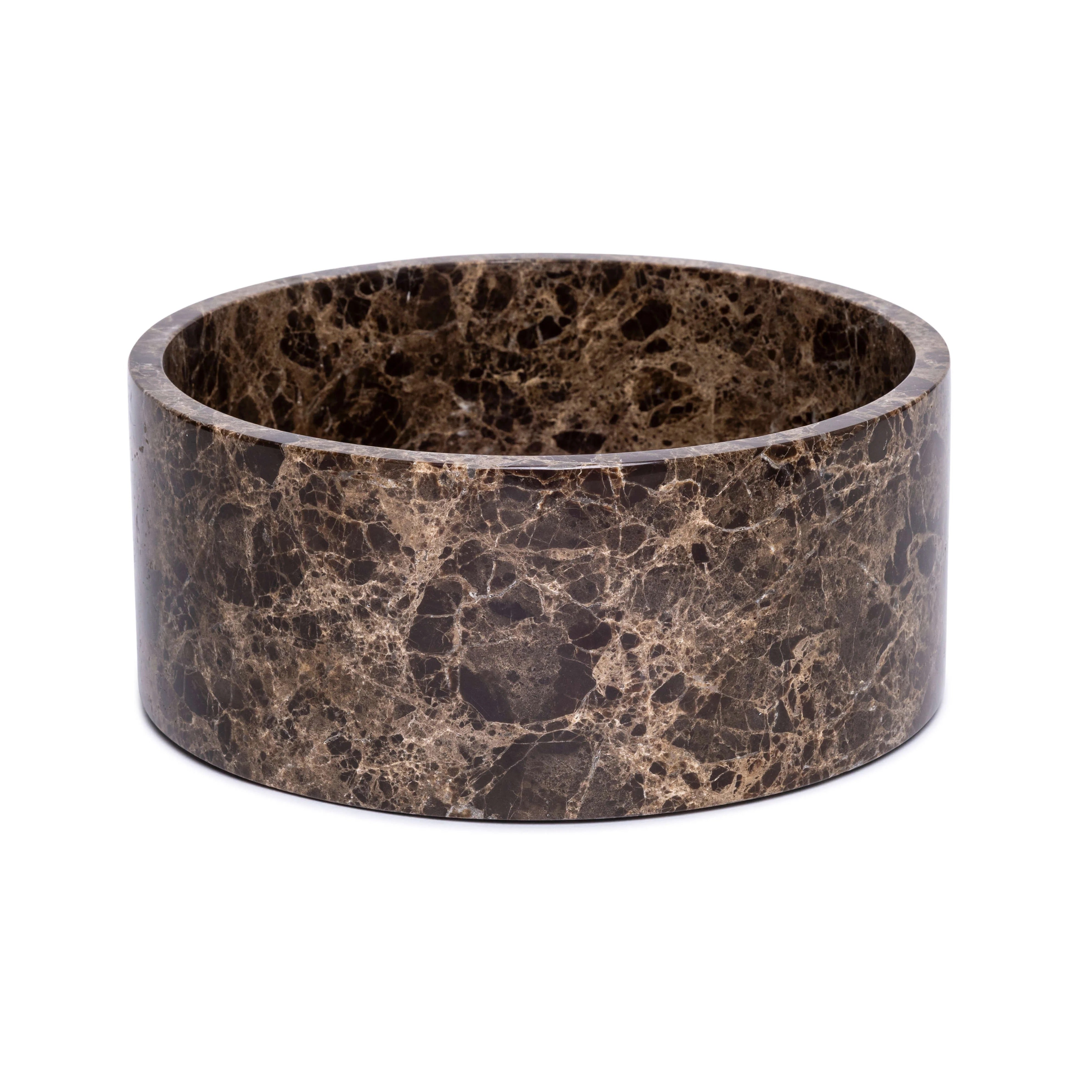 Corbeille à fruits en marbre Dark Emperador