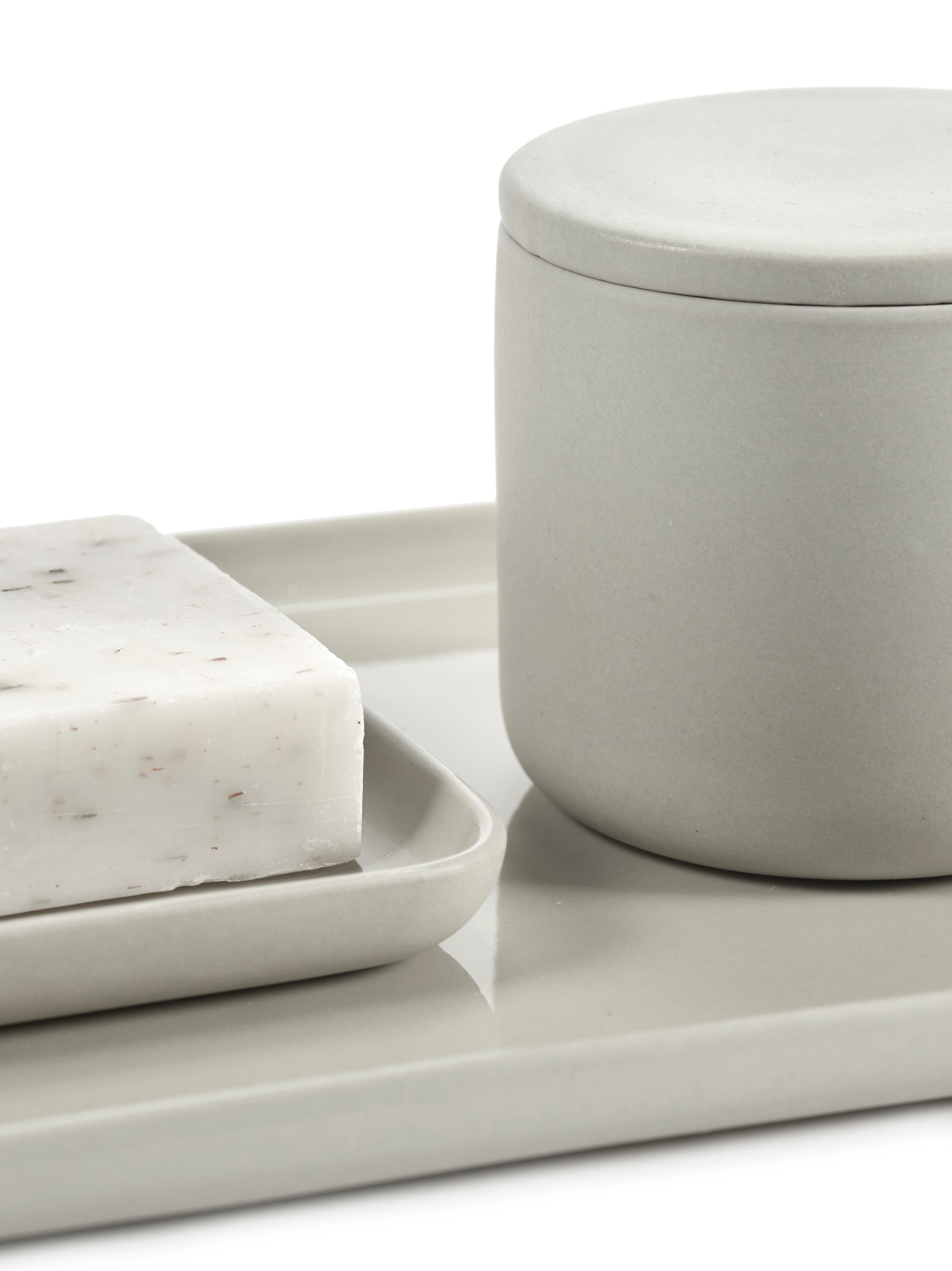 Petite boite de rangement avec couvercle gris - Bertrand Lejoly