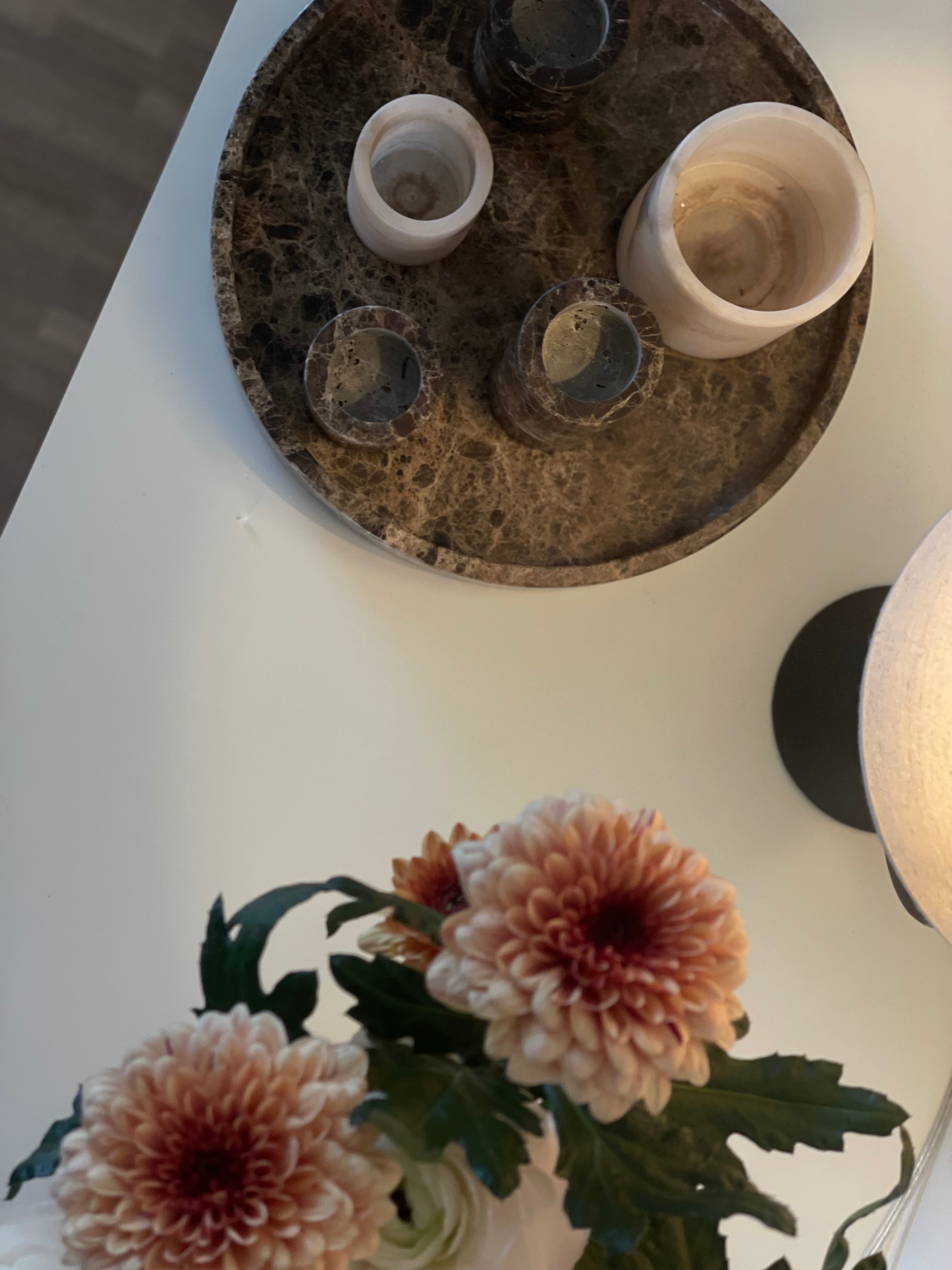 Plateau en marbre Dark Emperador