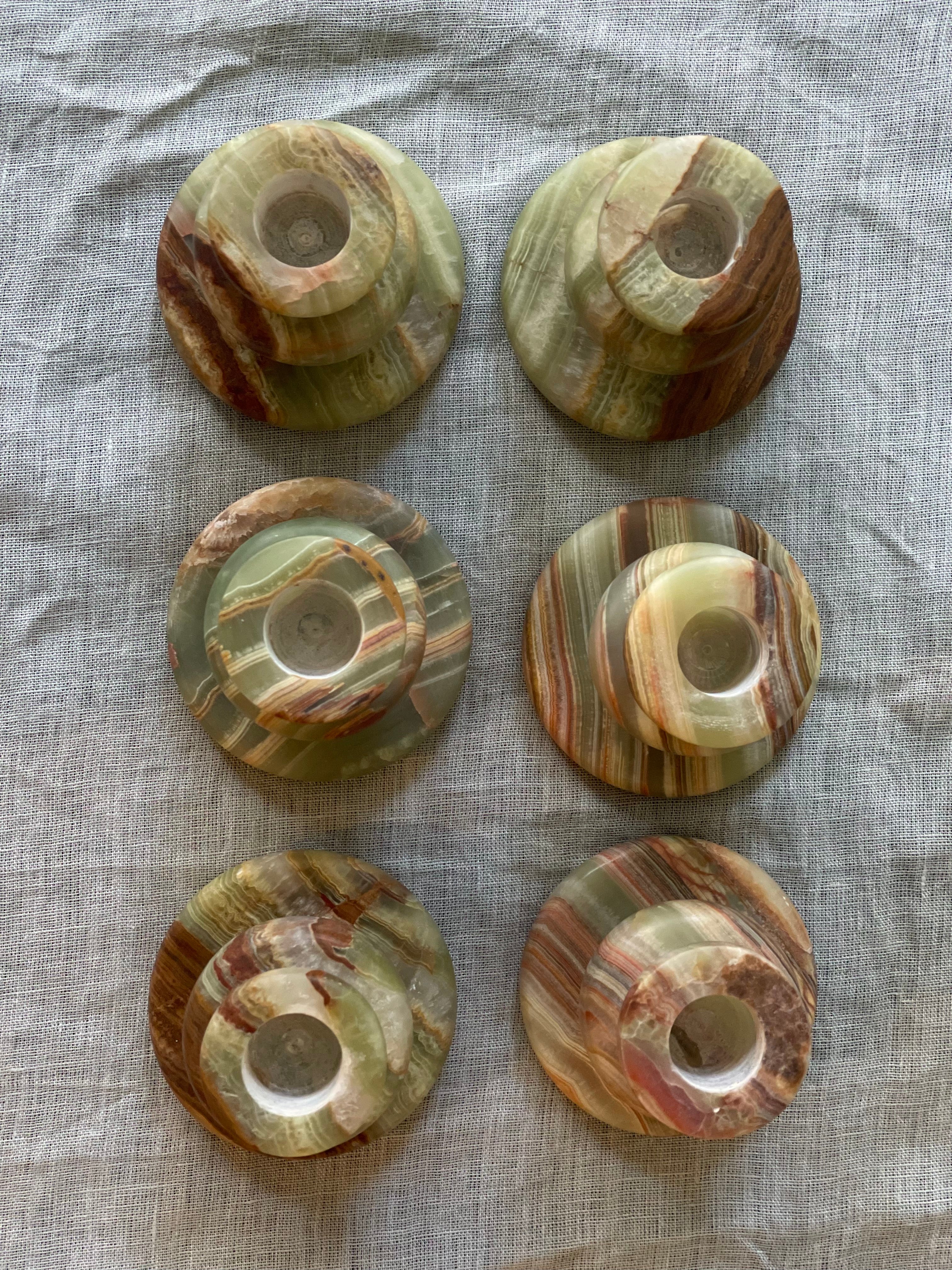 Kandelaar onyx groen M