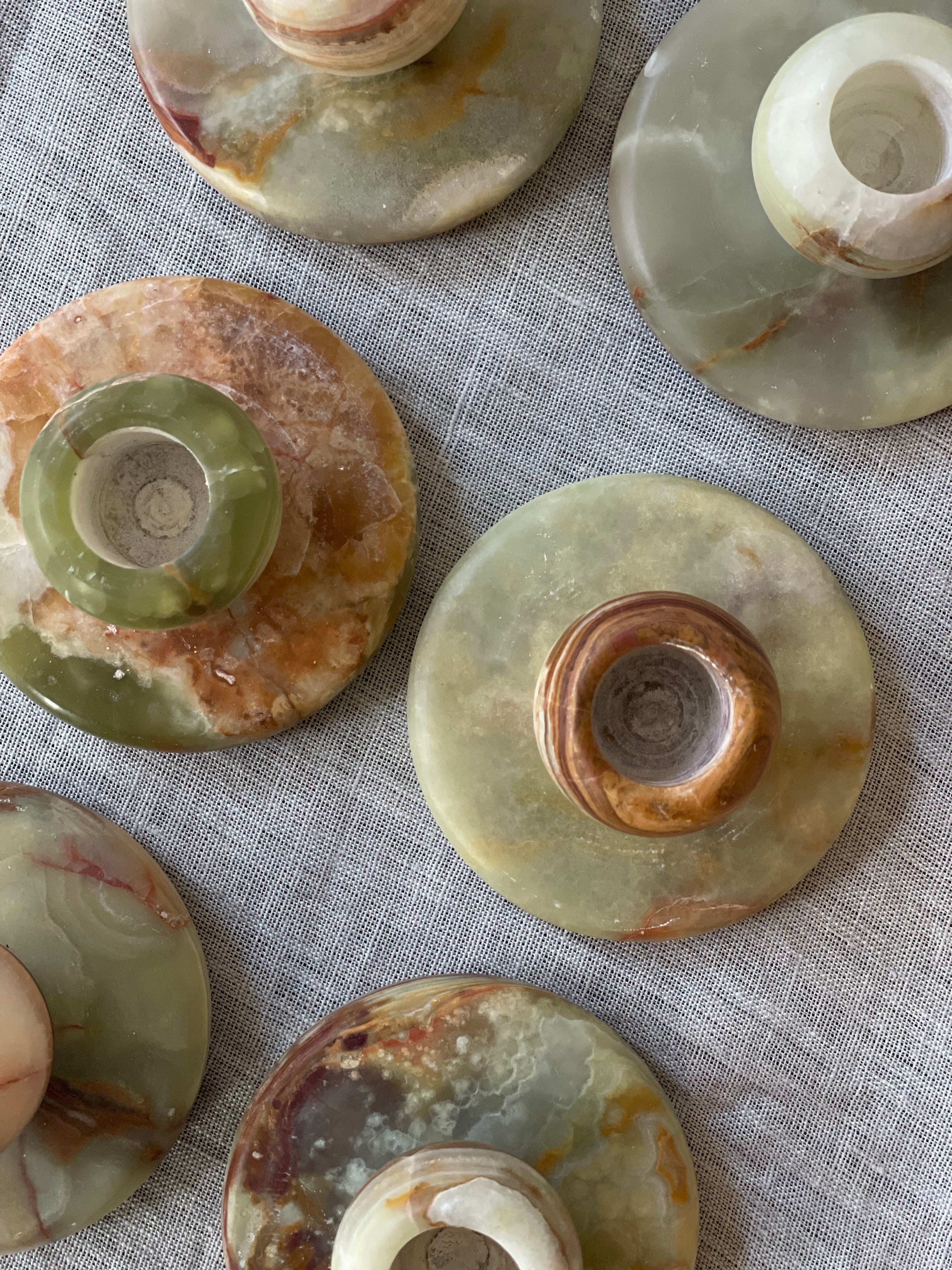 Candlestick onyx green S