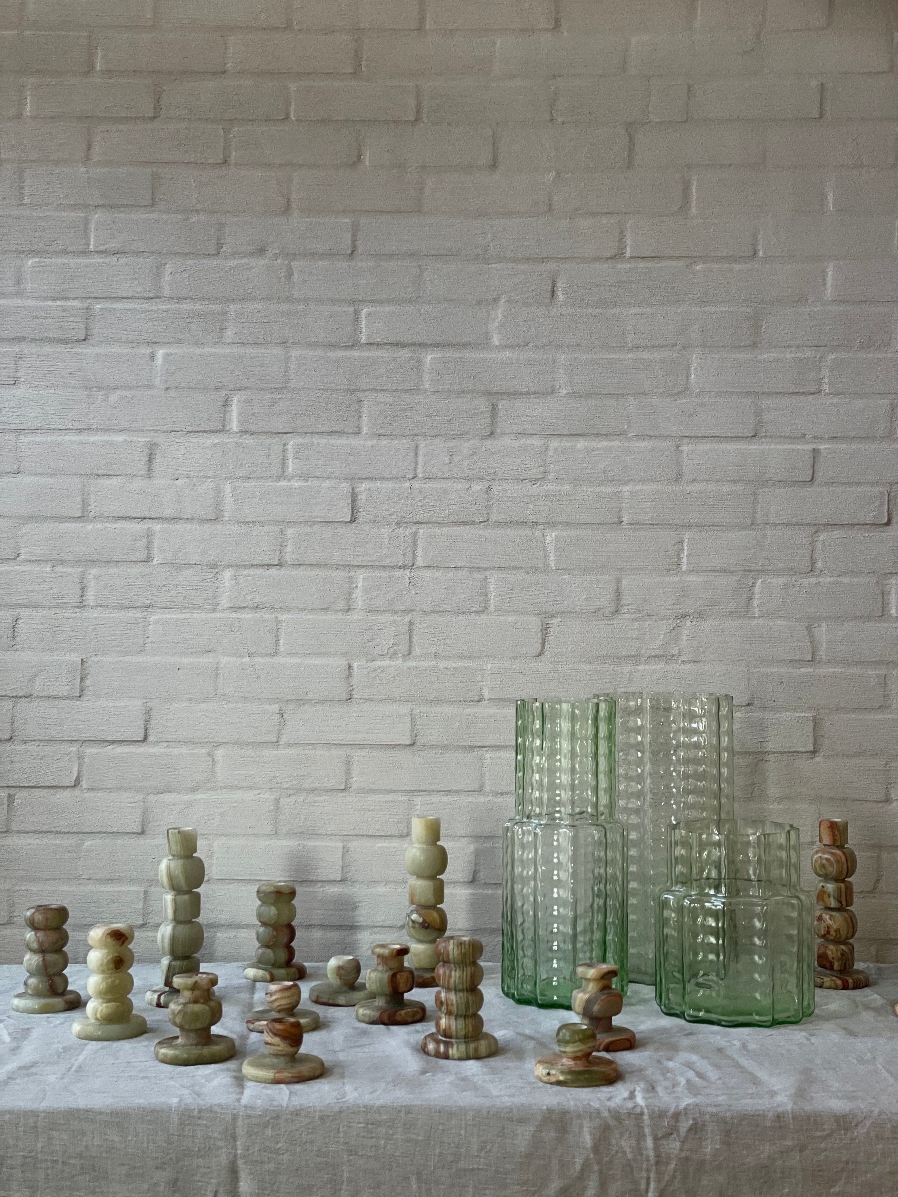 Candlestick onyx green S