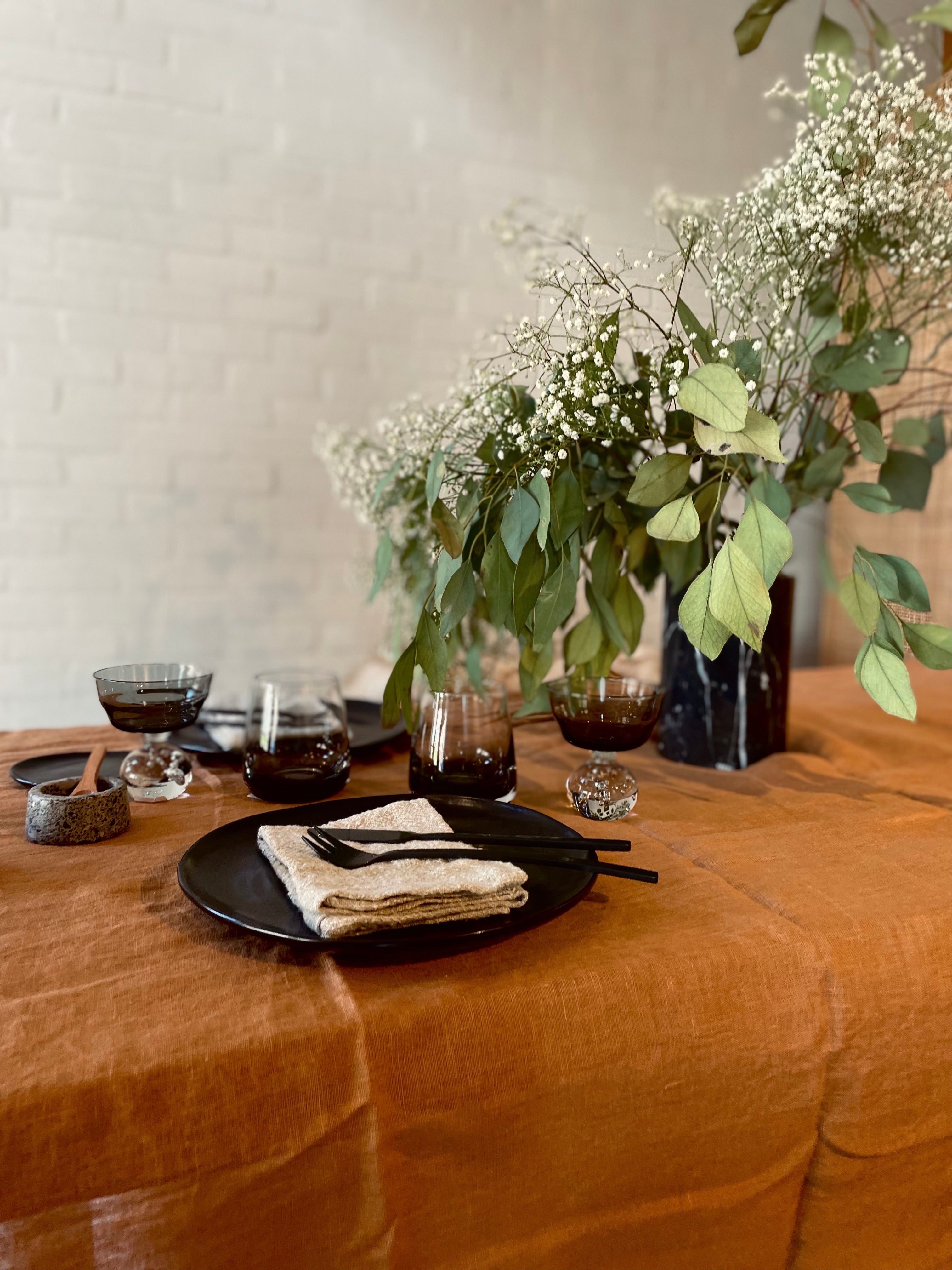 Nappe de table en lin Gracie - 3 mètres - Indian Tan