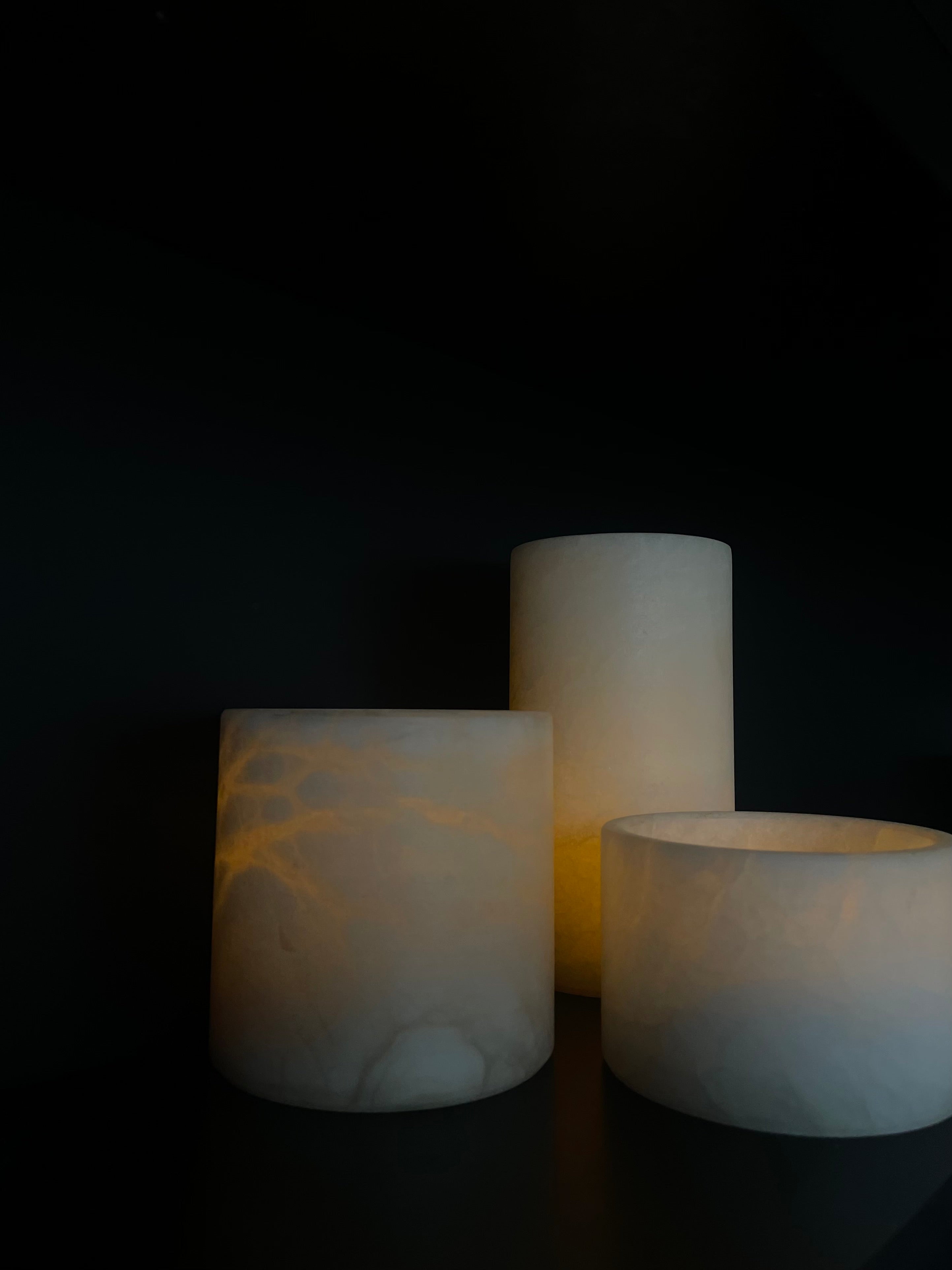 Kaarshouder albaster beige M