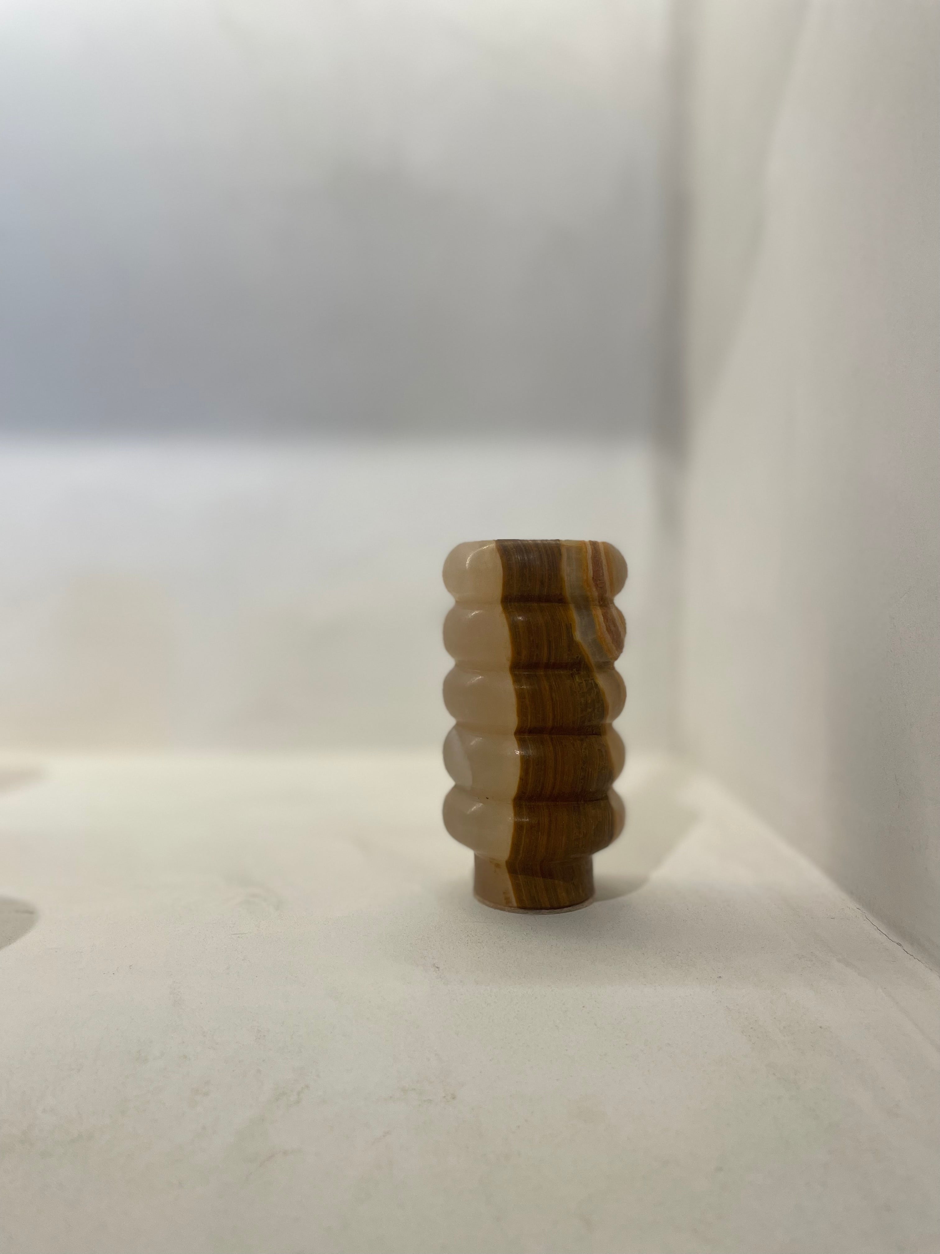 Onyx mini vase - Brown