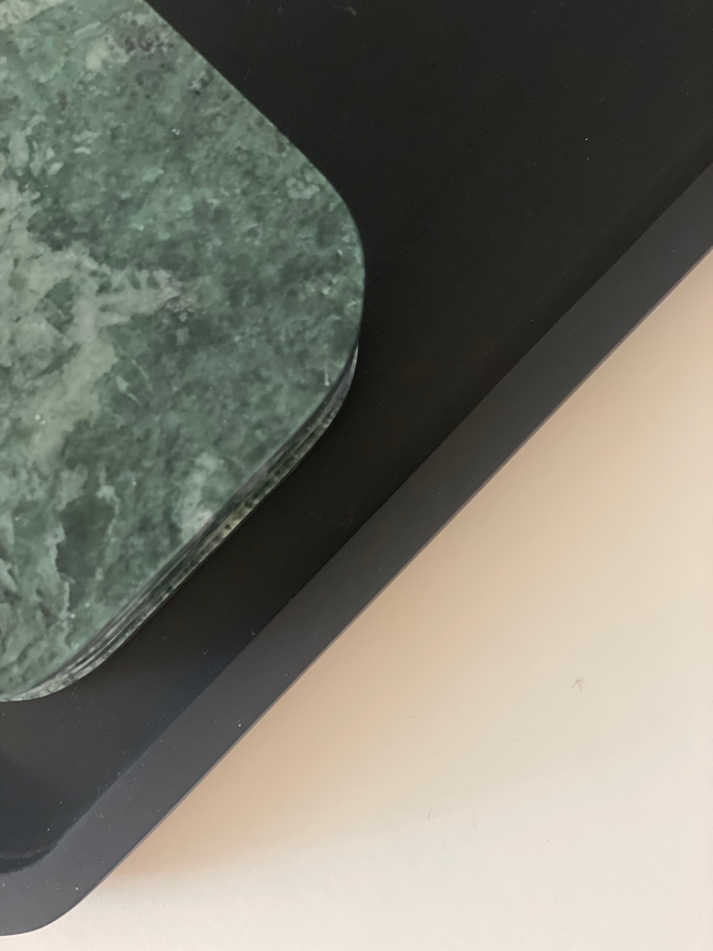 Sous-verres en marbre vert - lot de 4