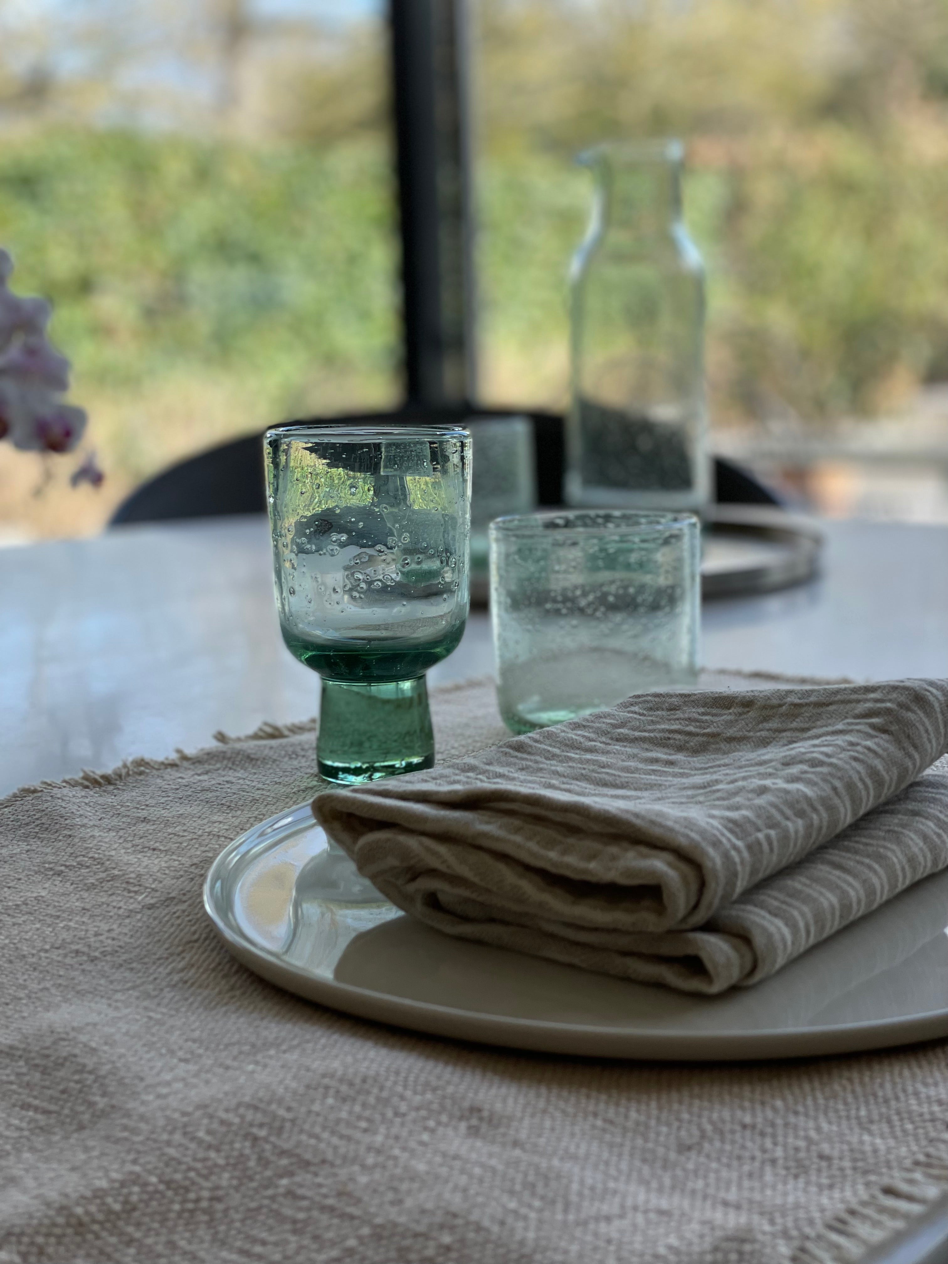 Verres à vin vert clair - lot de 6