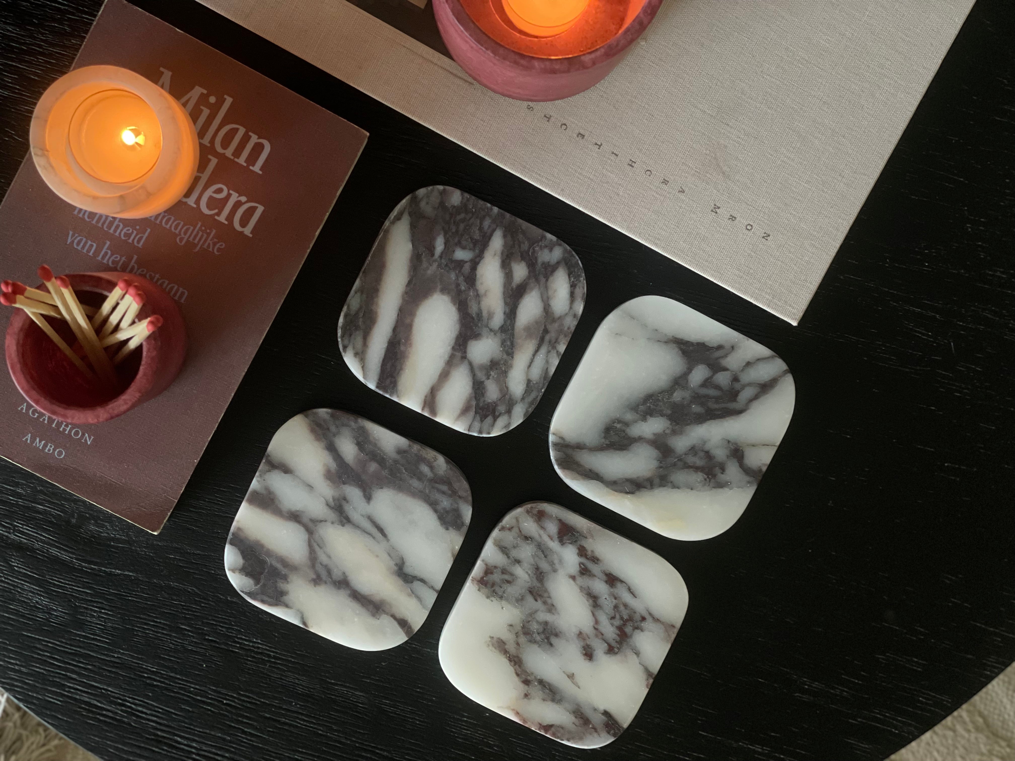 Sous-verres Calacatta - lot de 4