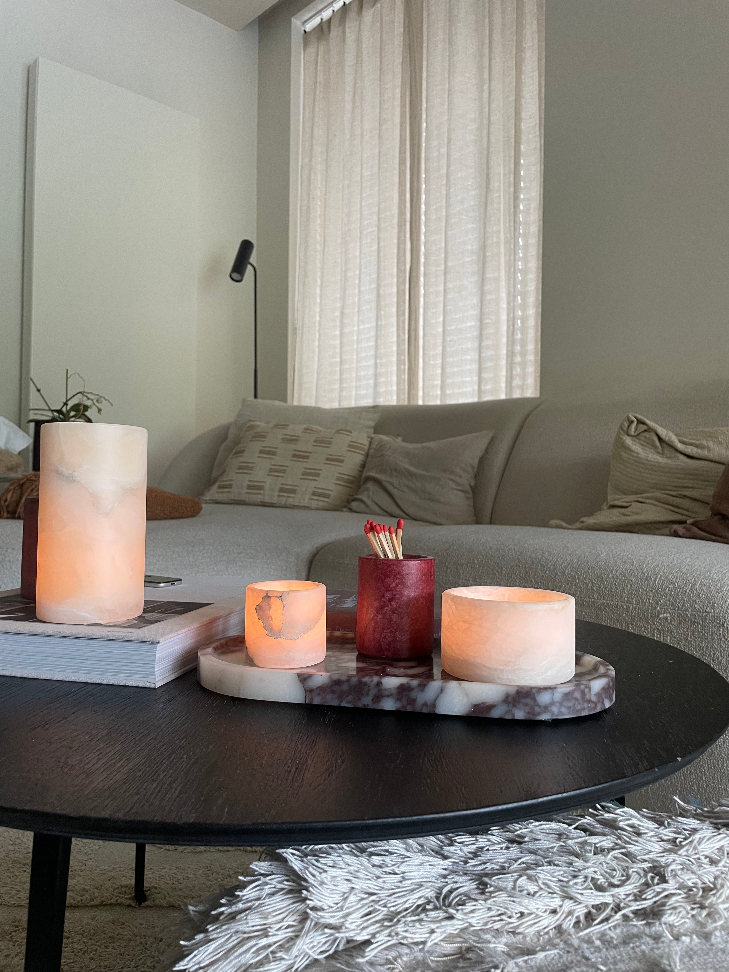 Oval tray Calacatta