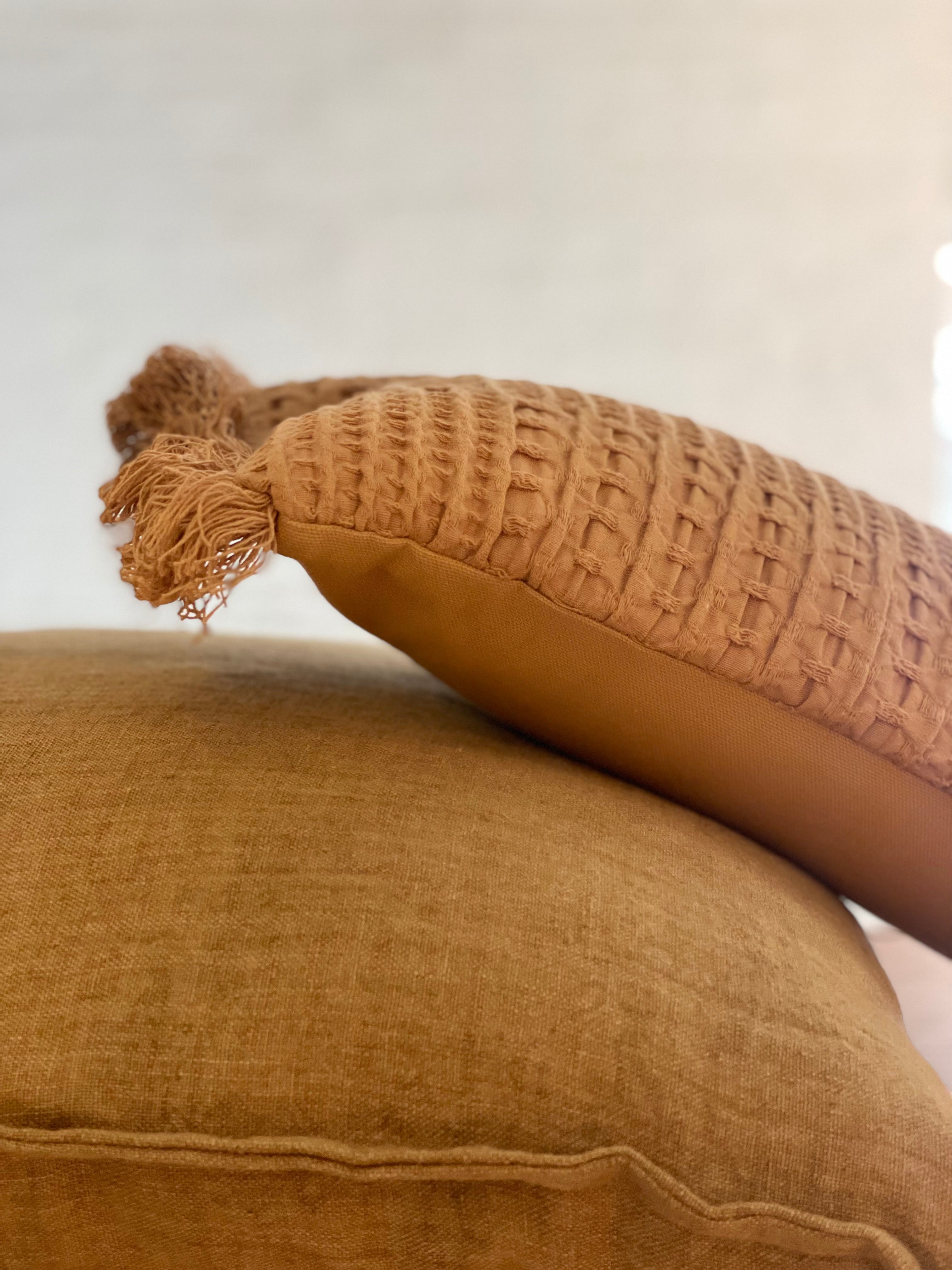 Marion linnen kussen kleur Pampas