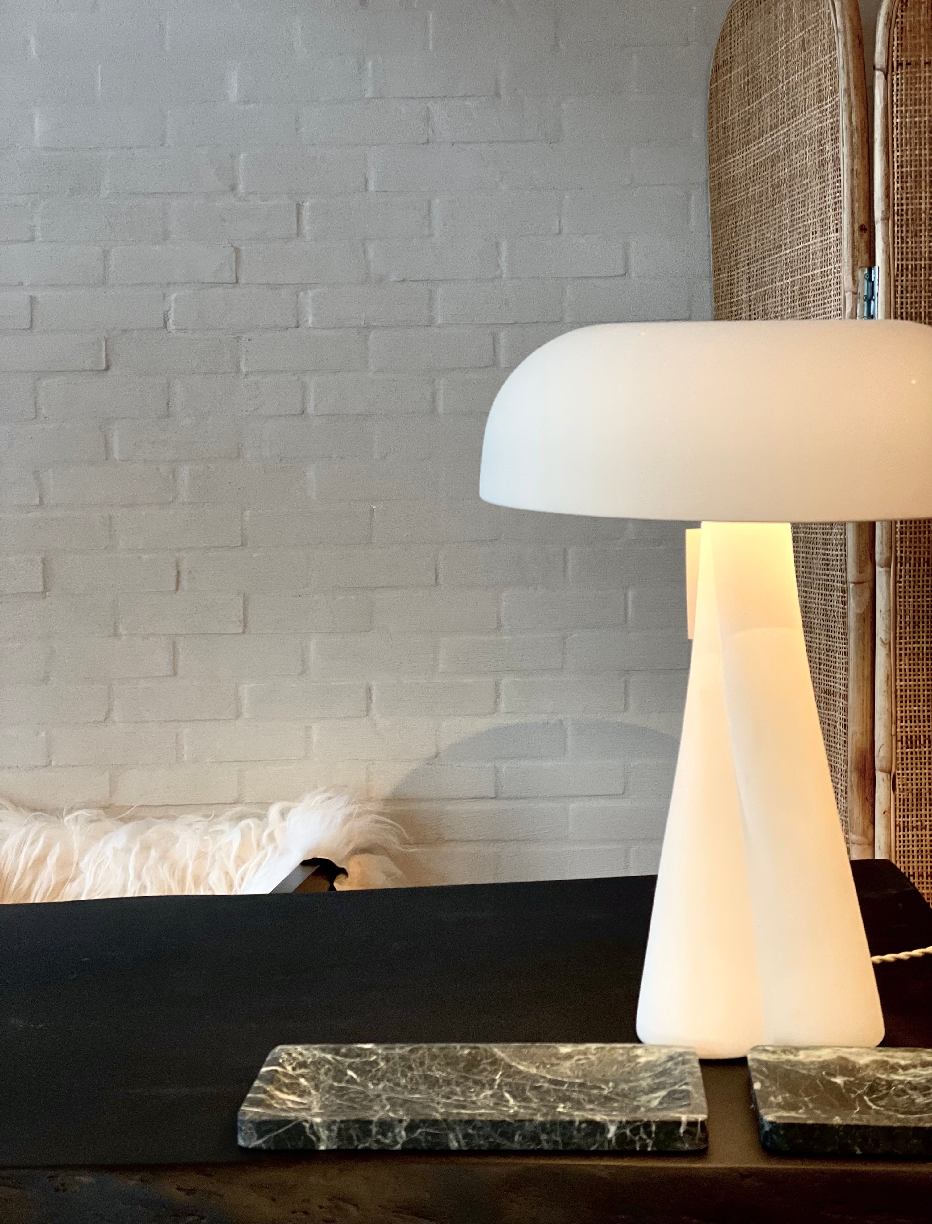 Plat en marbre Tinos vert S