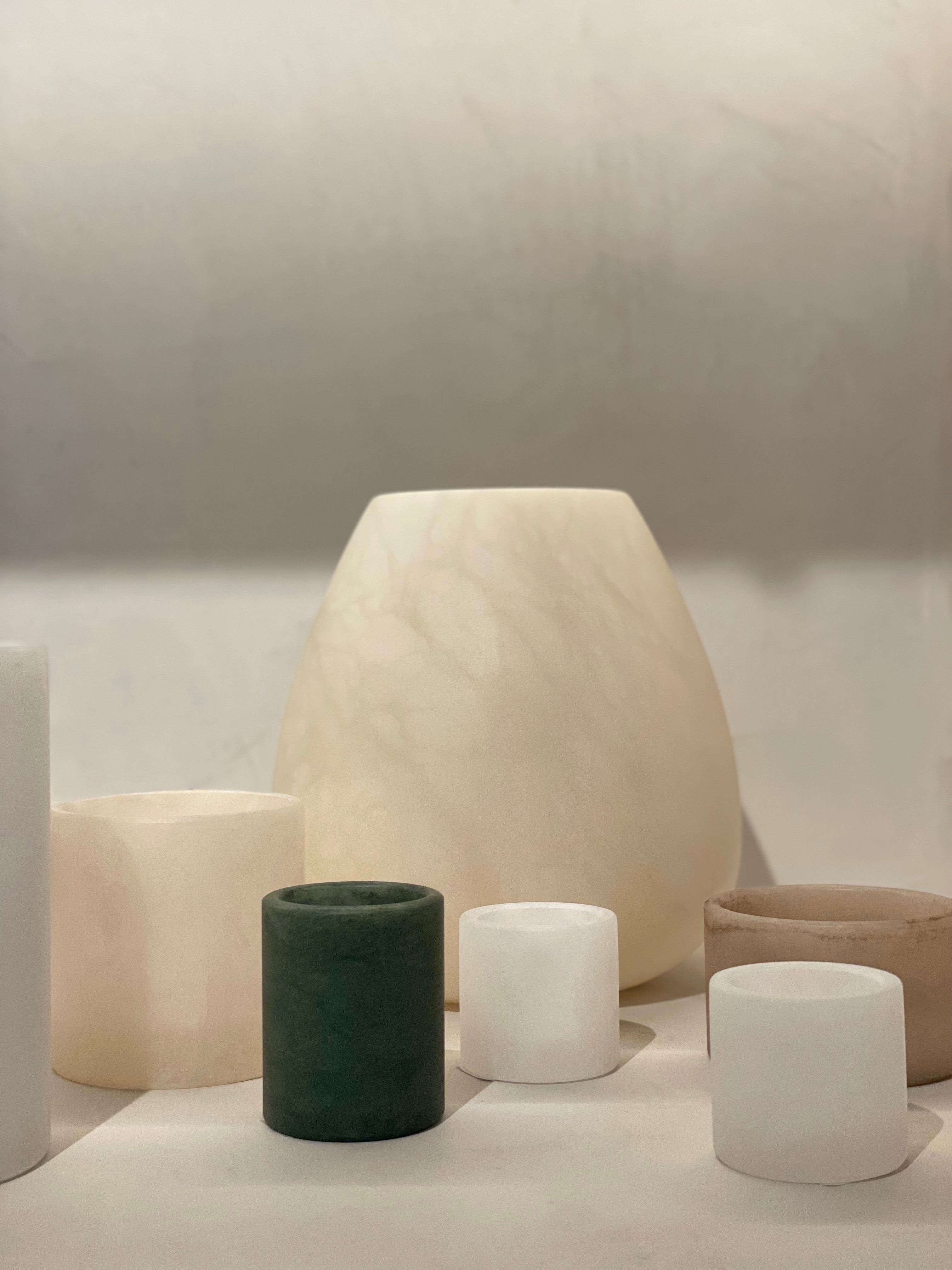 Kaarshouder albaster beige S breed