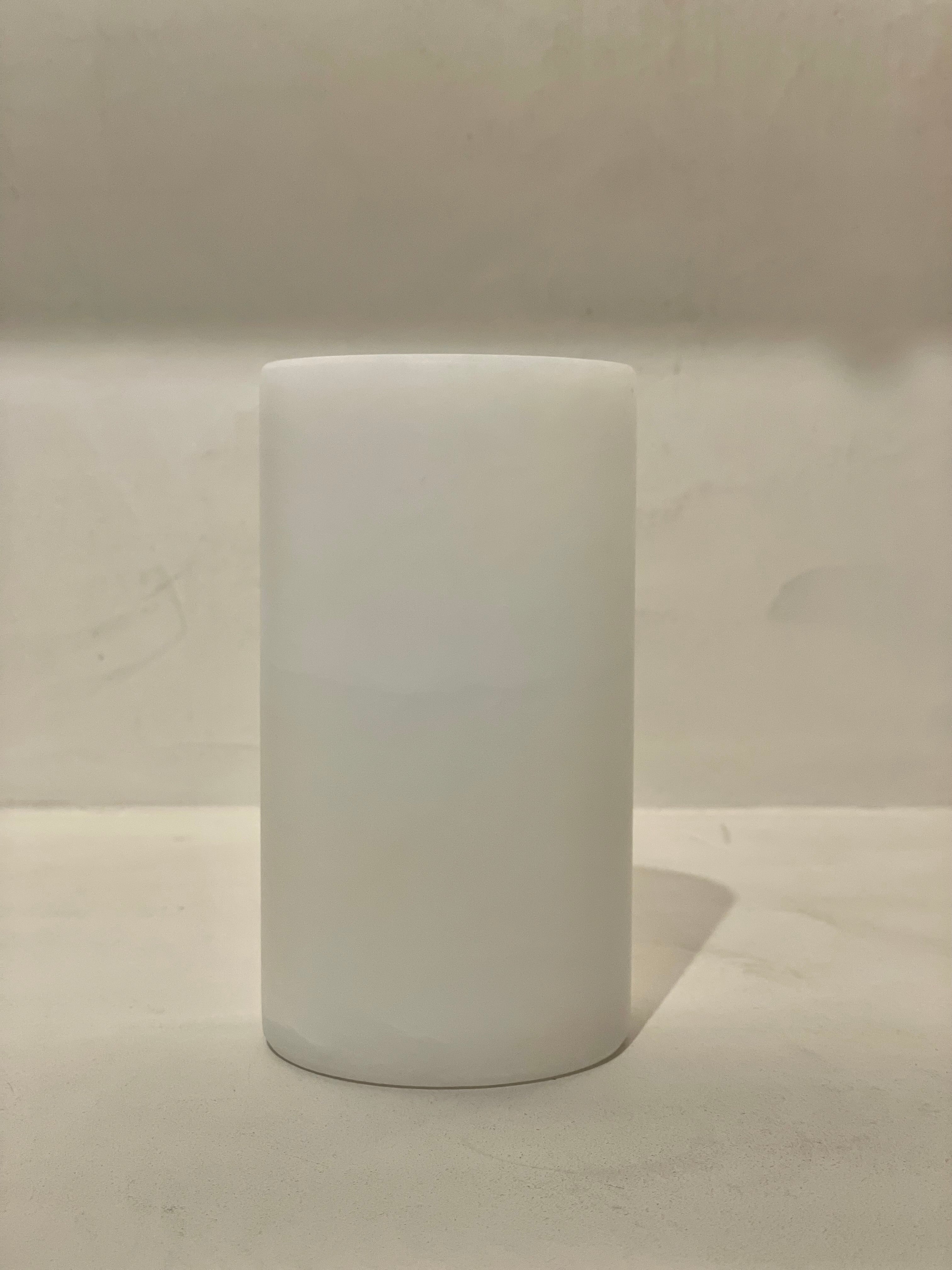 Bougeoir en albâtre - blanc - M