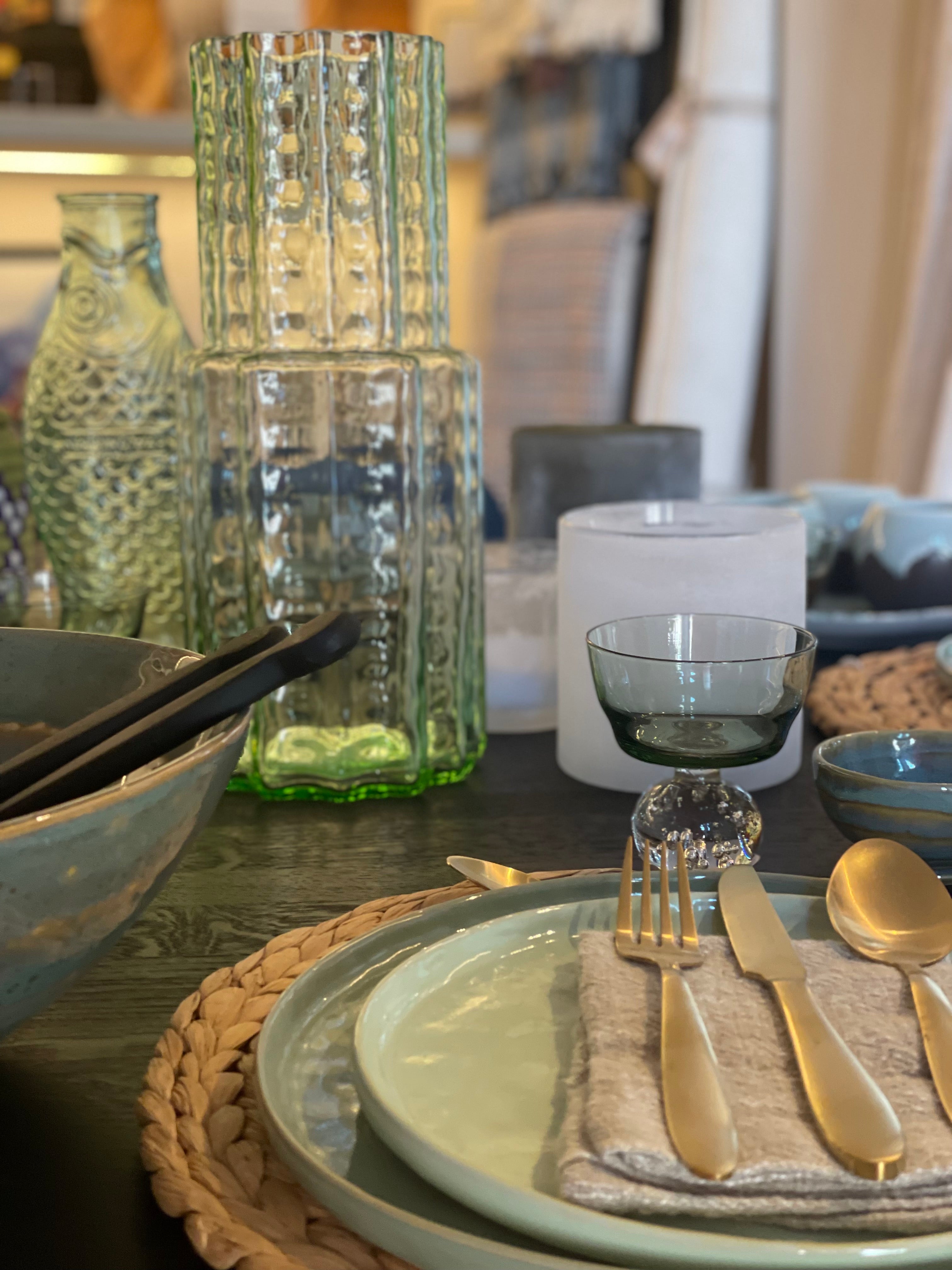 Salad bowl large sea green
