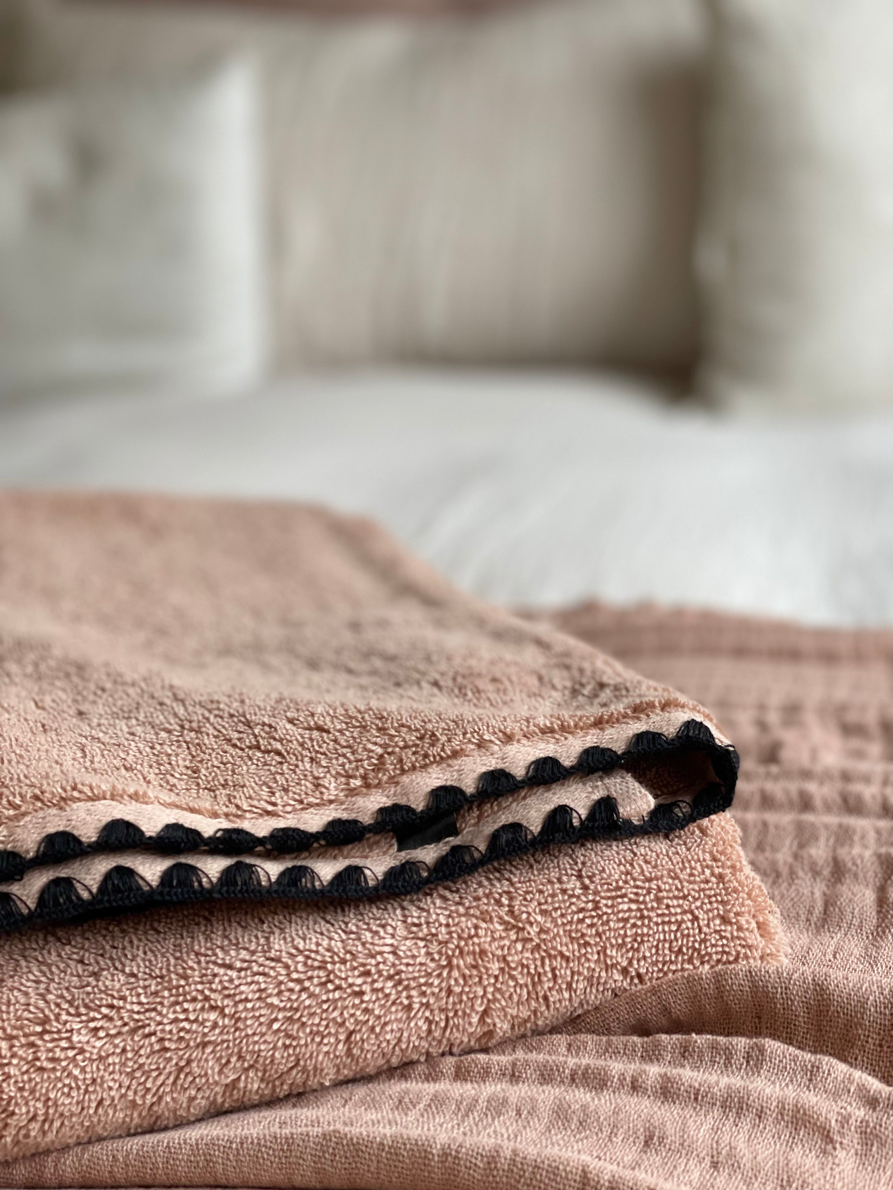 Serviette de bains M vieux rose