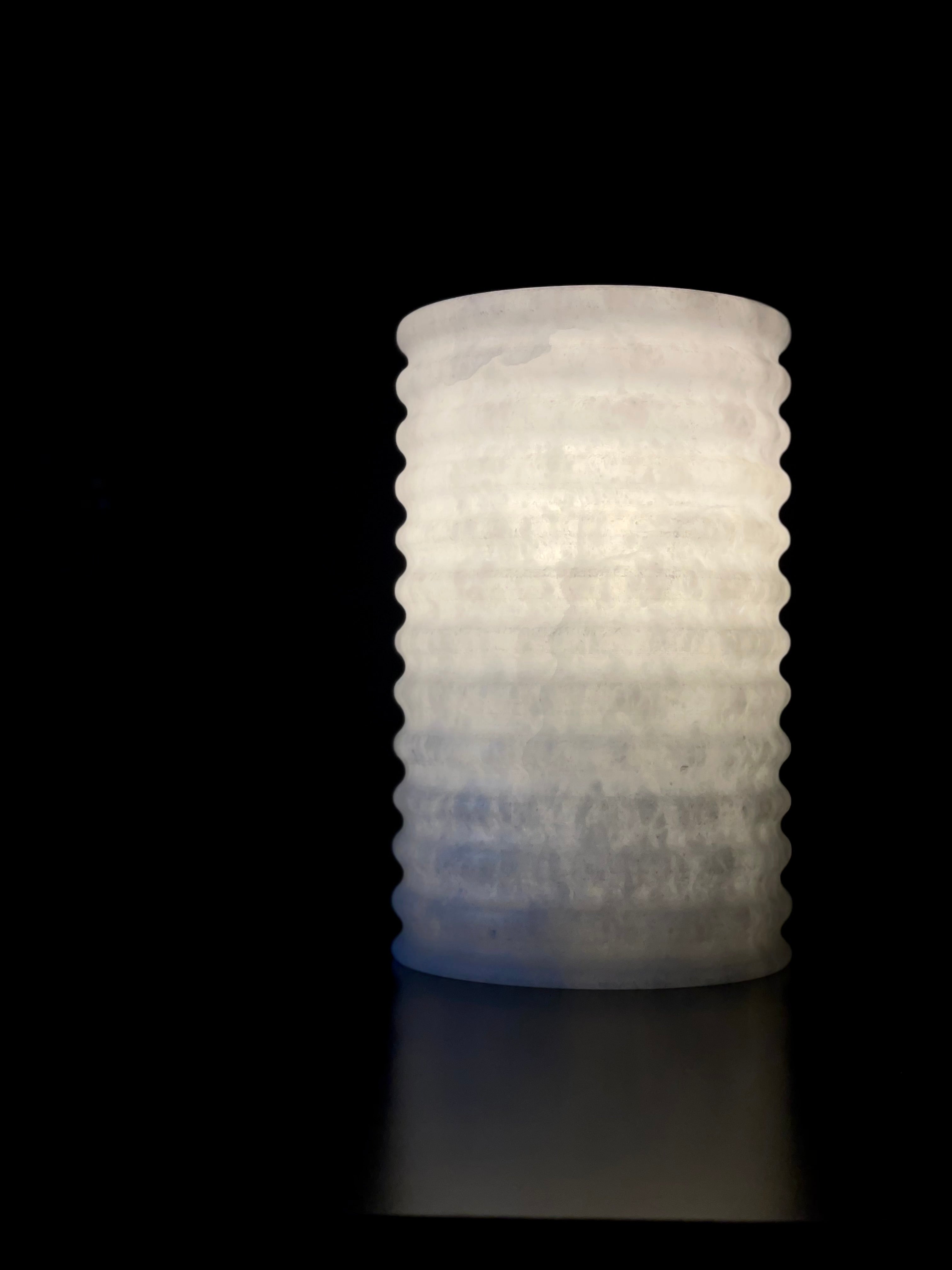 Lampe en albâtre rechargeable