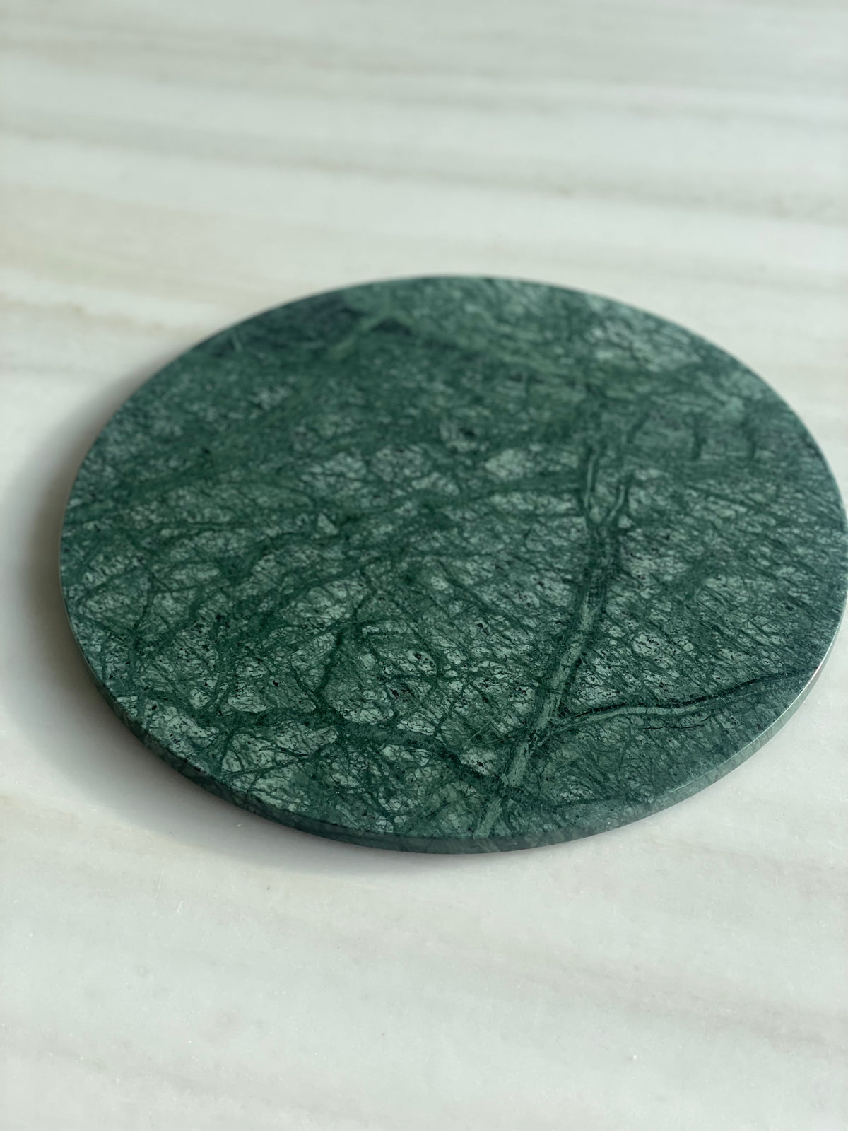 Tray green marble