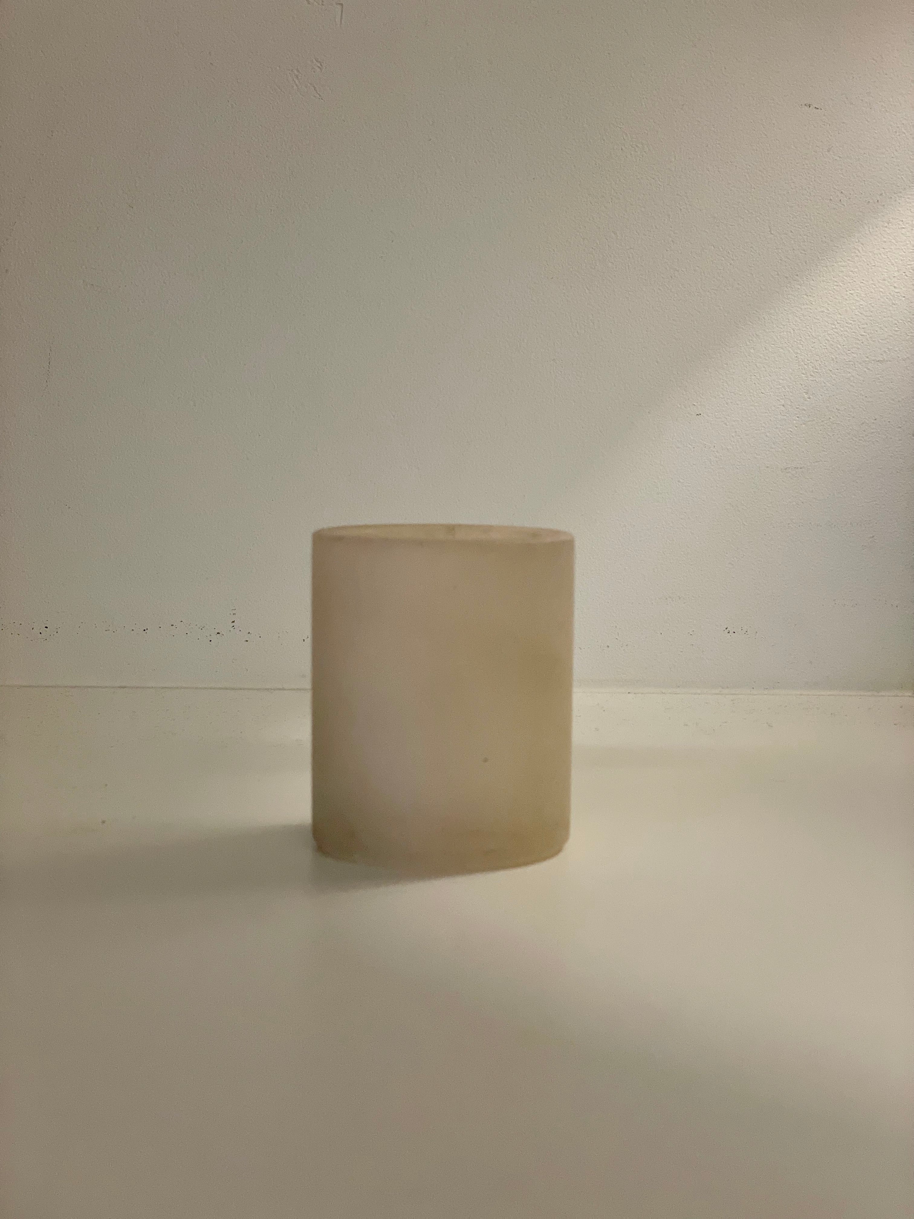 Candle holder alabaster beige S