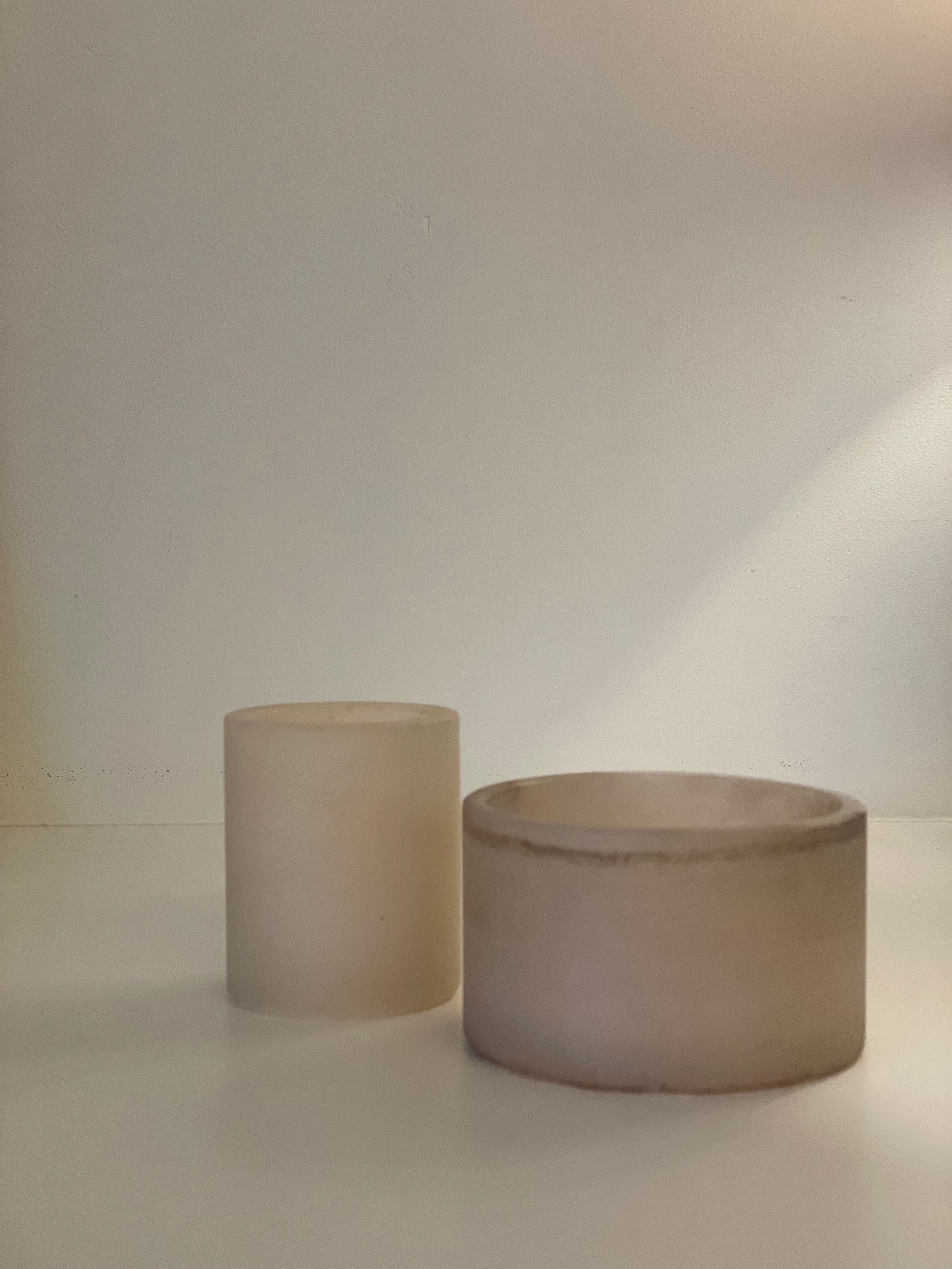 Kaarshouder albaster beige S