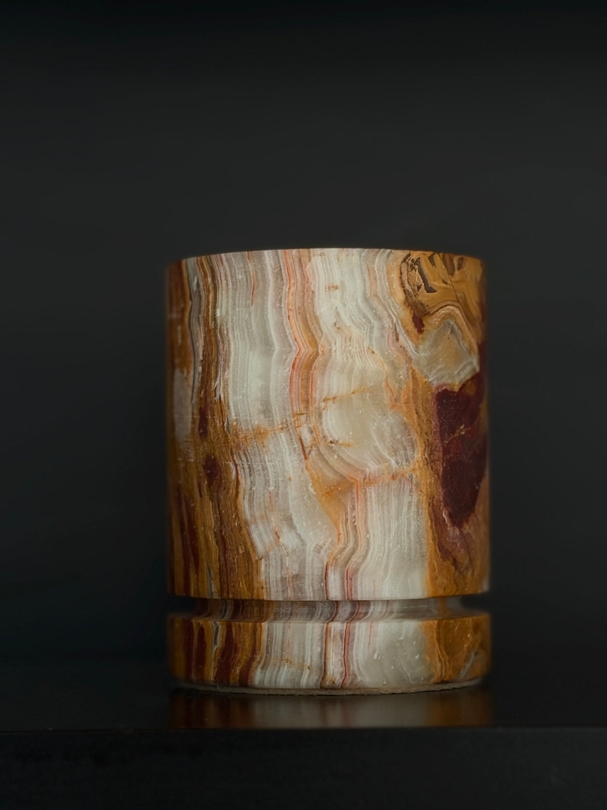 Kaarshouder bruine onyx S