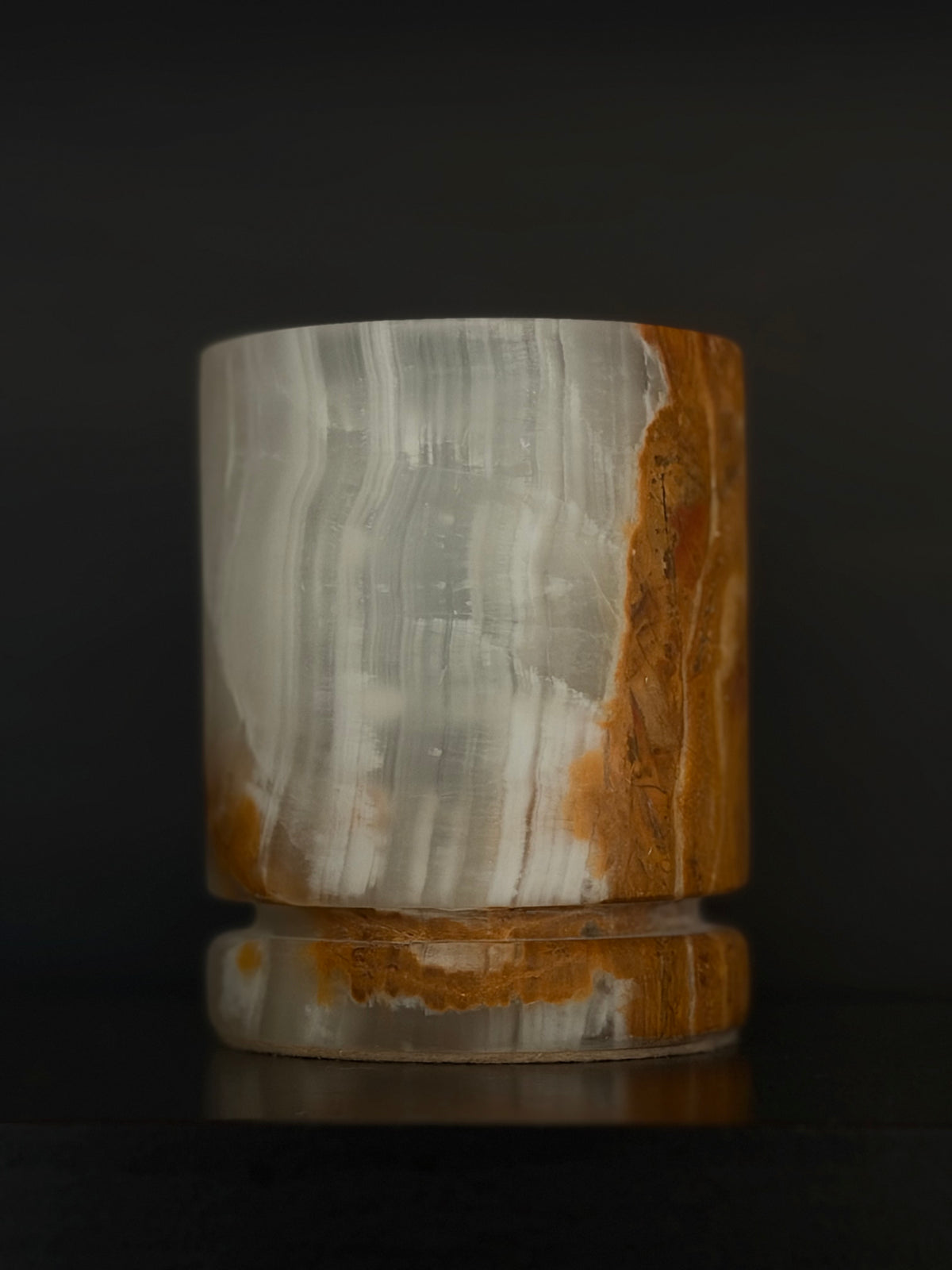 Kaarshouder bruine onyx S