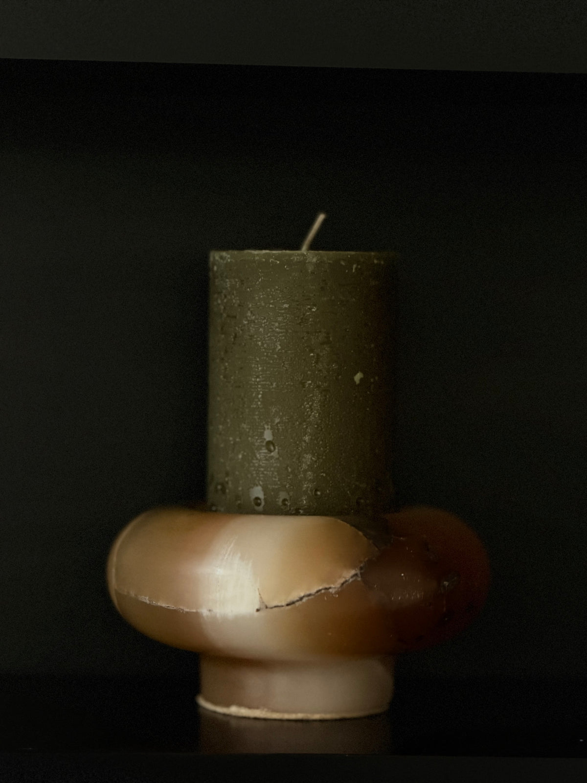 Candlestick donut onyx brown S