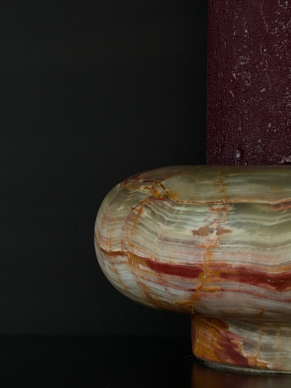 Kaarshouder donut onyx groen-bruin