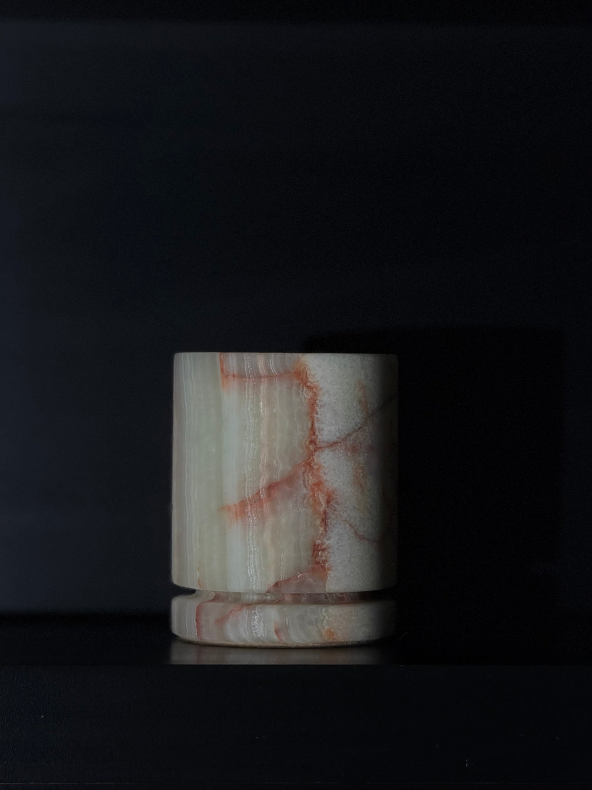 Kaarshouder lichtgroene onyx S