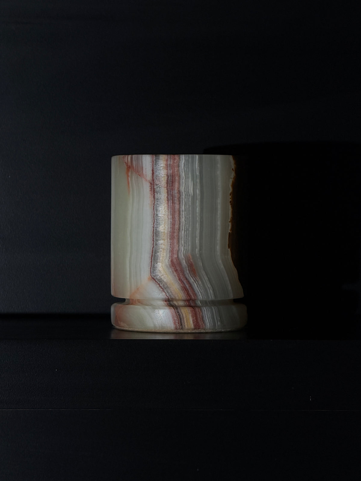 Kaarshouder lichtgroene onyx S