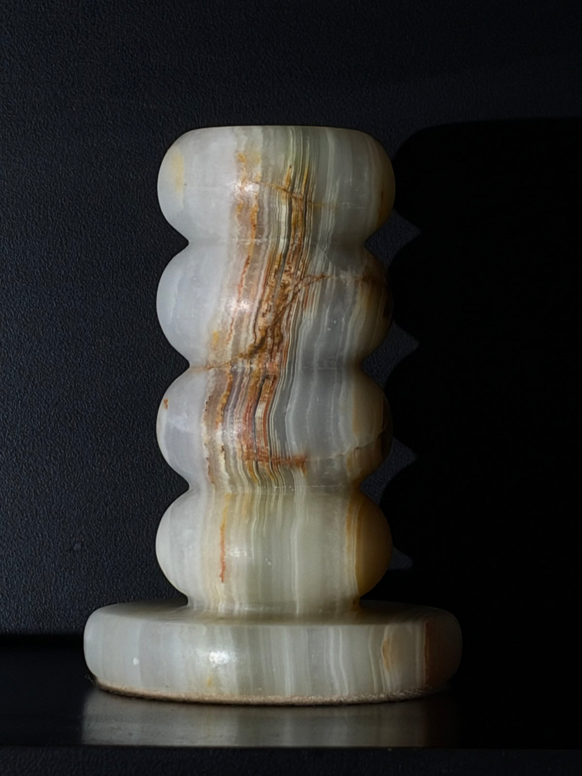 Candlestick onyx light green L