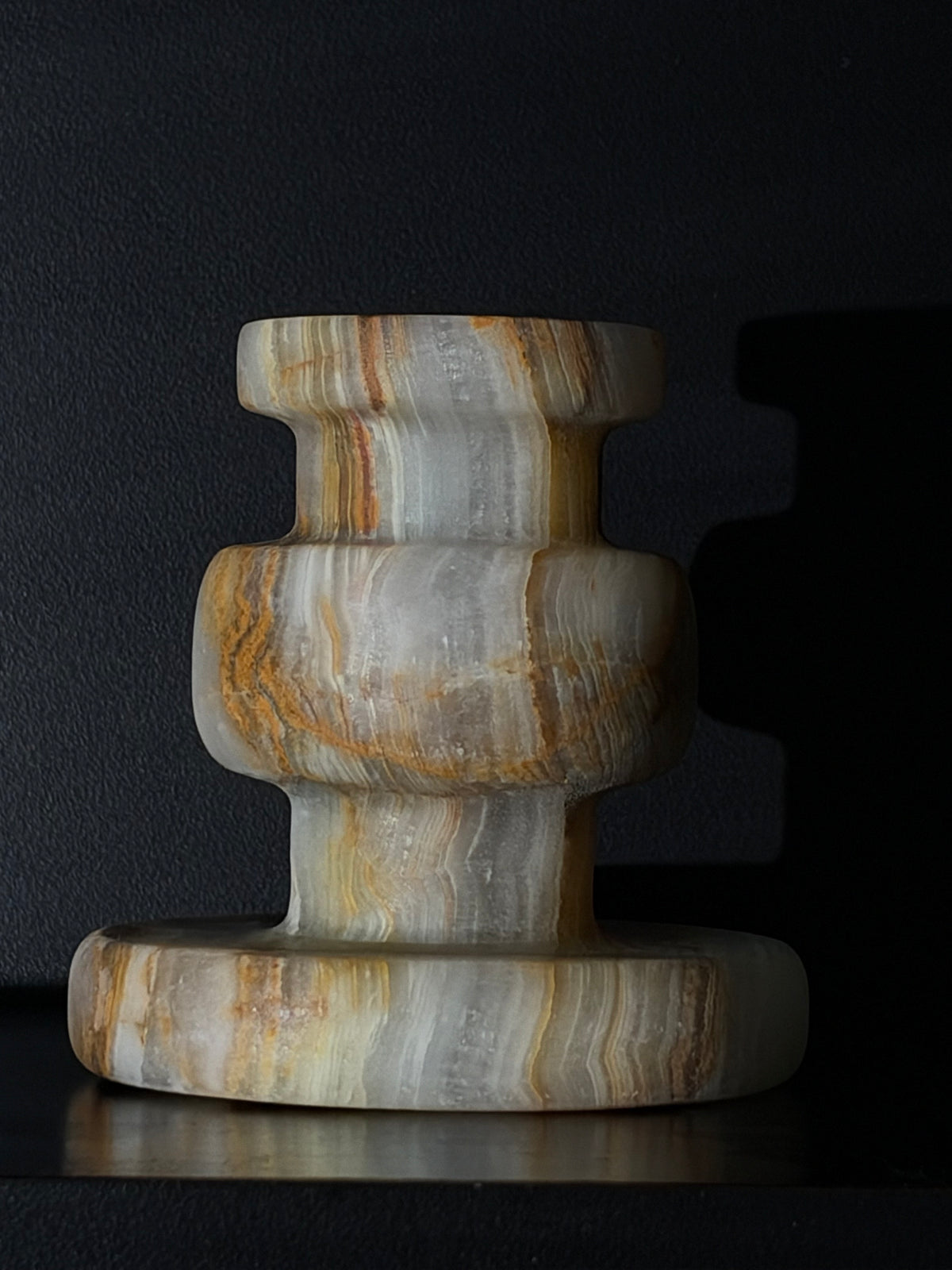 Kandelaar onyx lichtgroen M