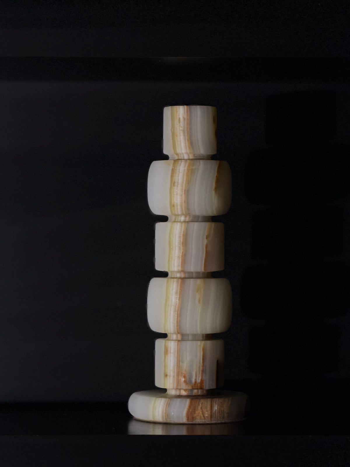 Candlestick onyx light green XL