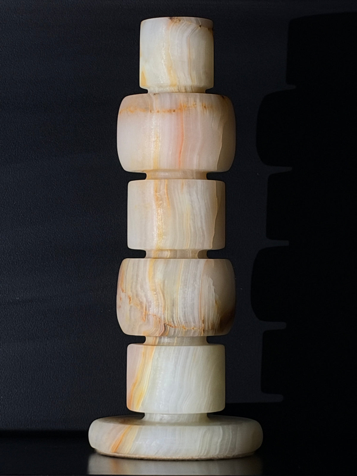 Candlestick onyx light green XL