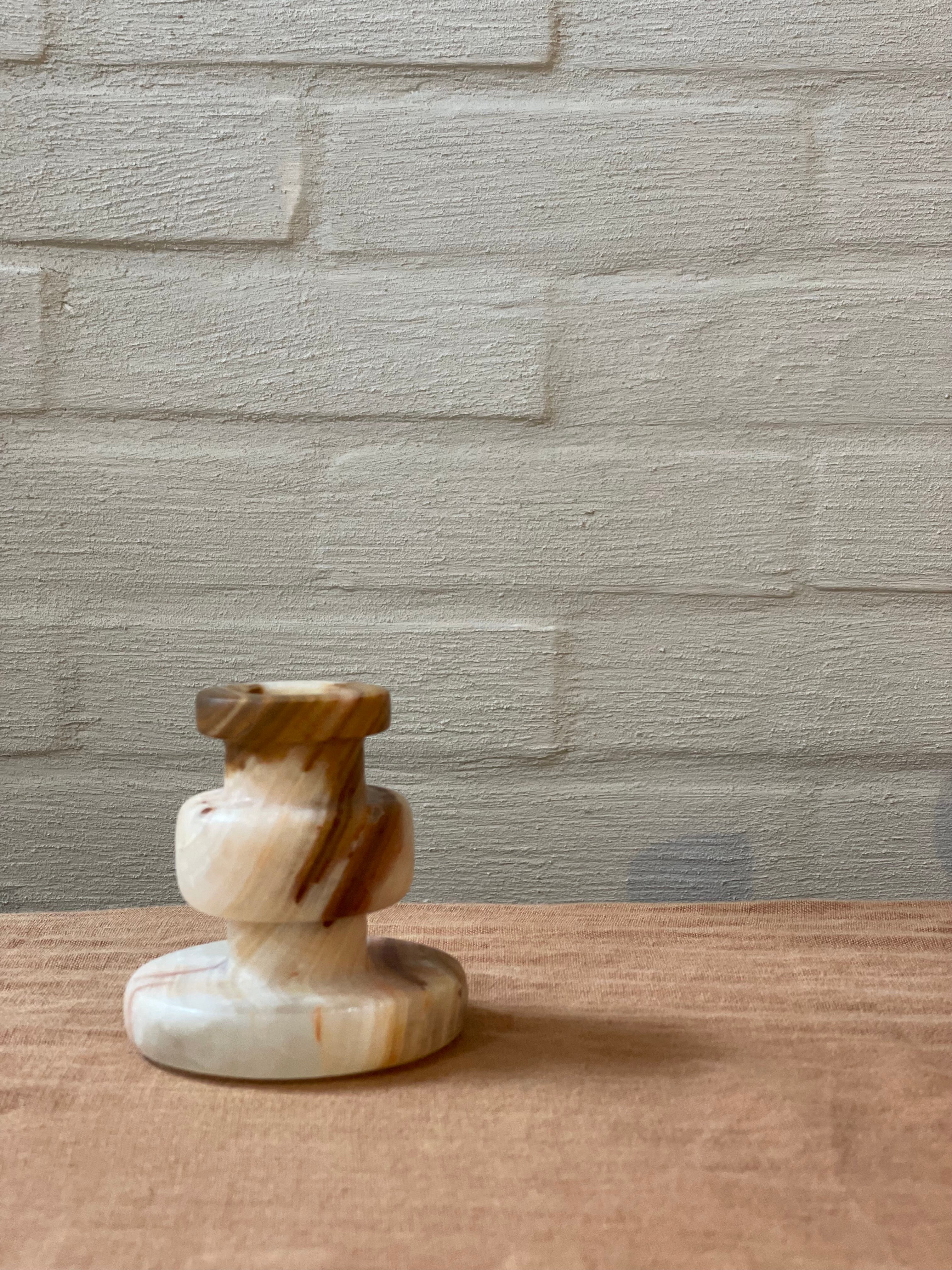 Kandelaar onyx karamel M