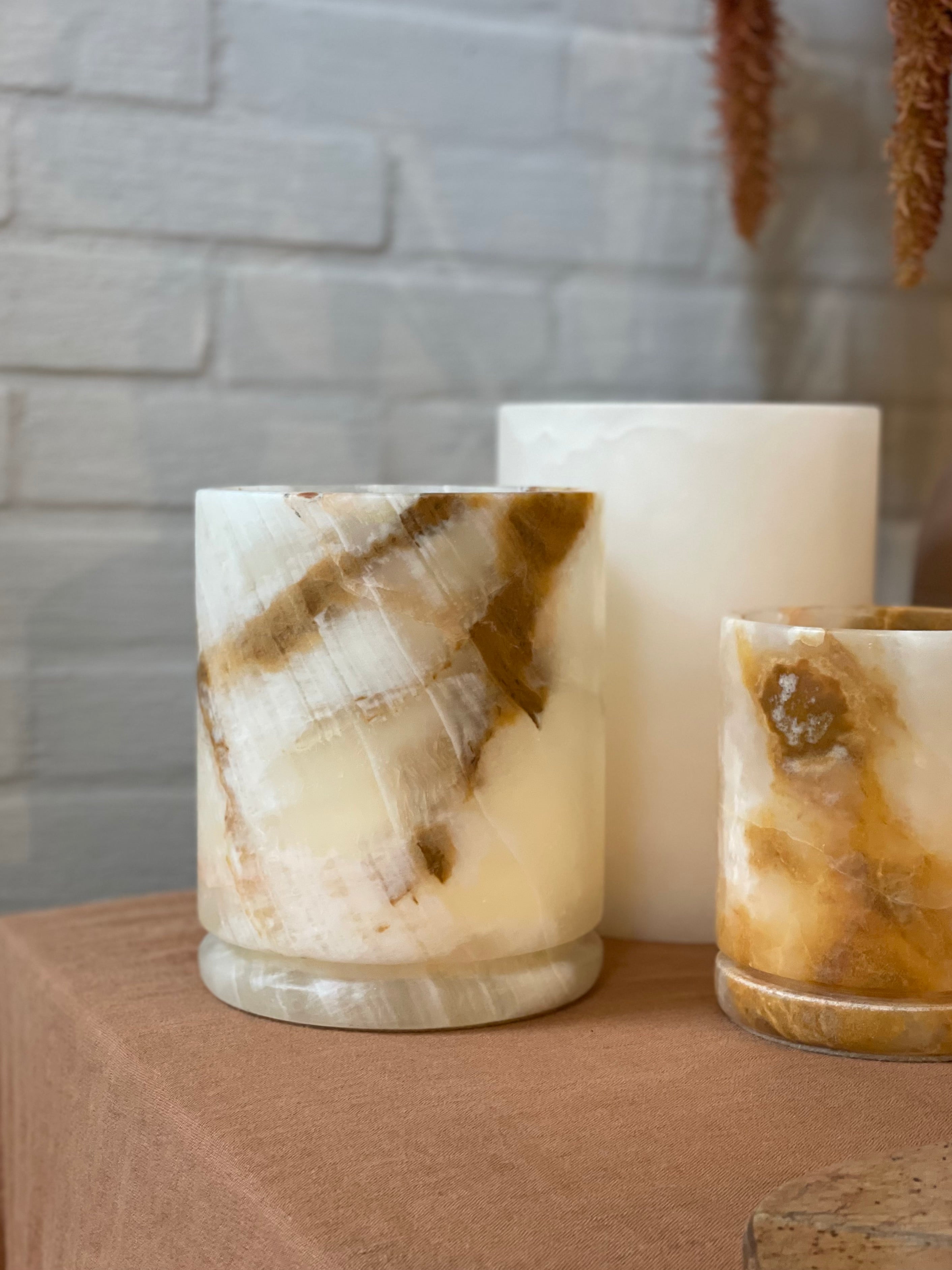 Kaarshouder caramel onyx L