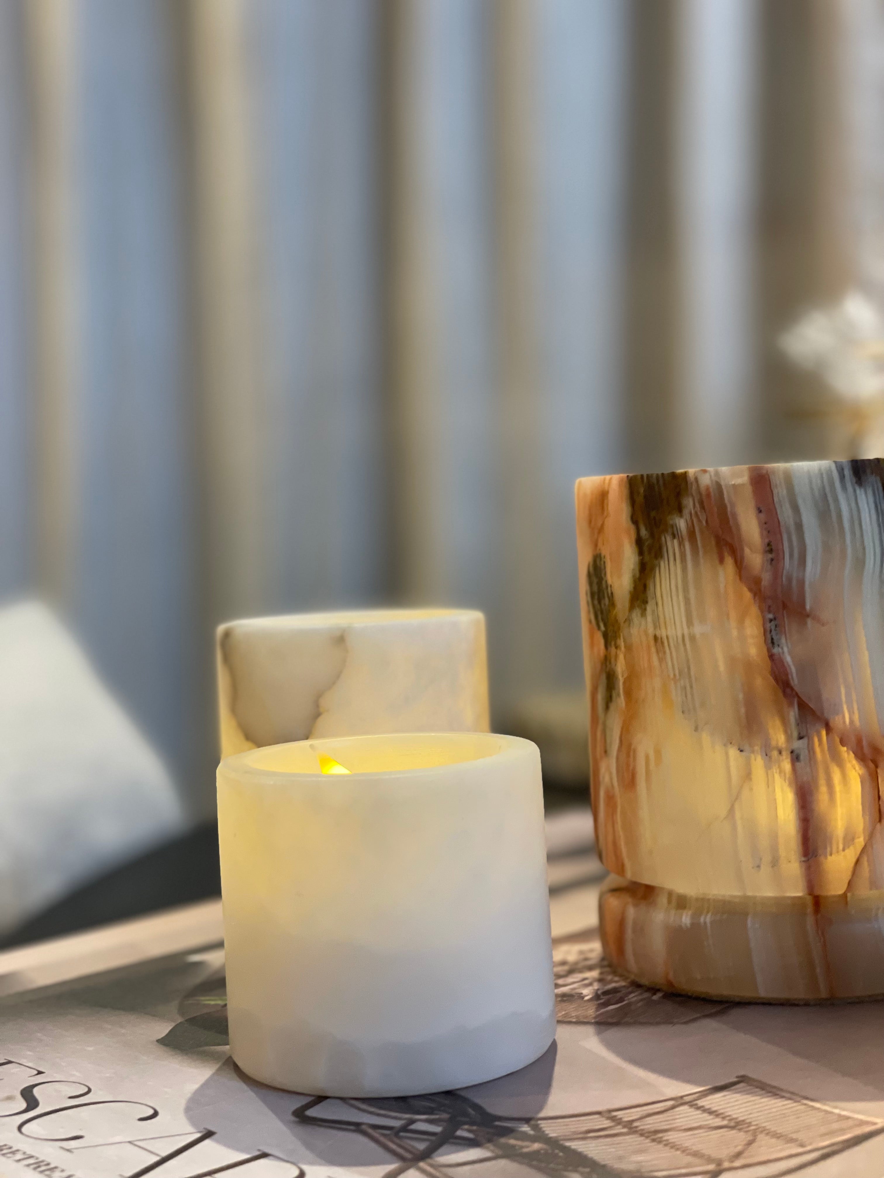 Kaarshouder bruin onyx S
