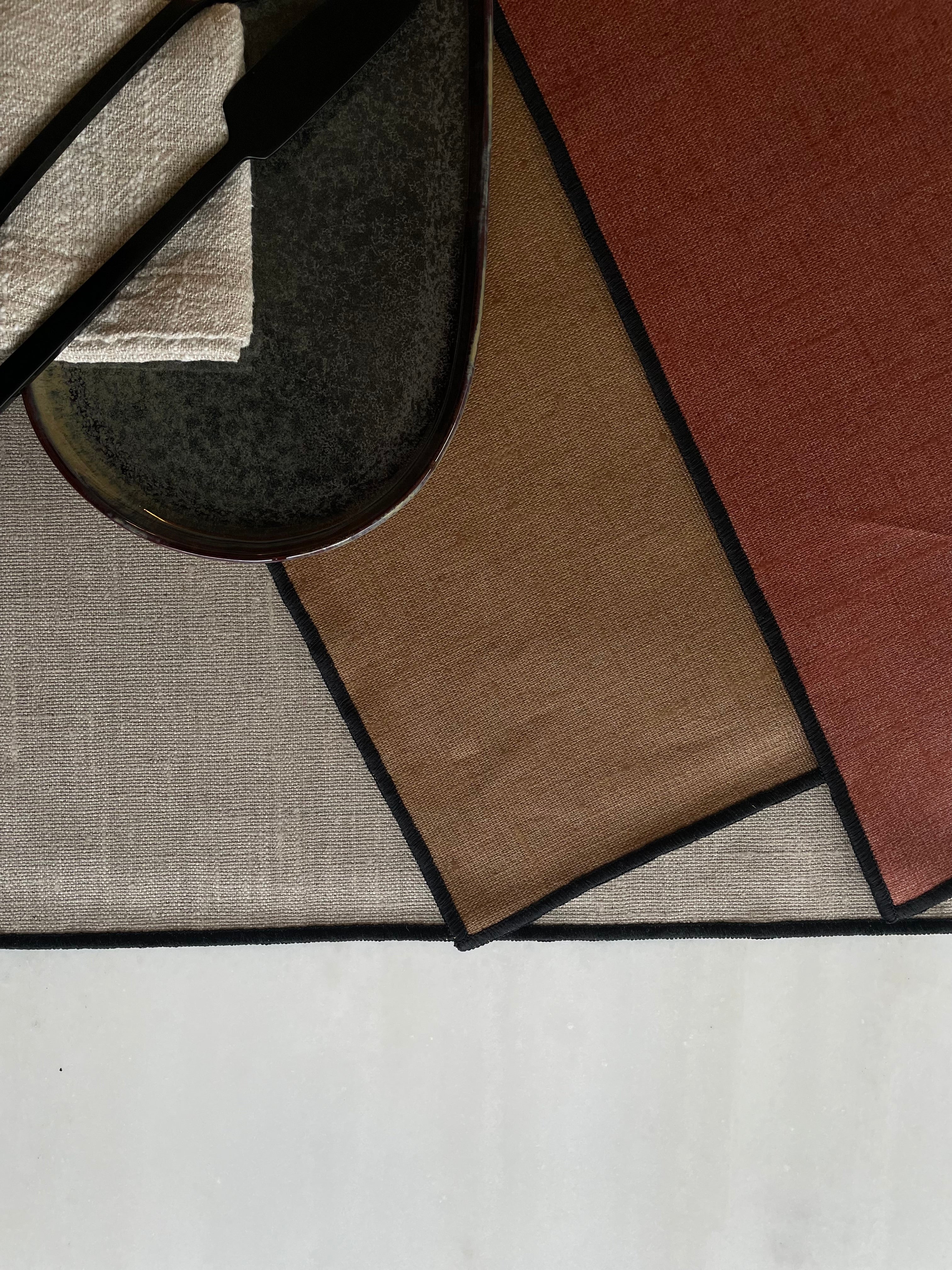 Placemats linnen met coating - roest - set van 4