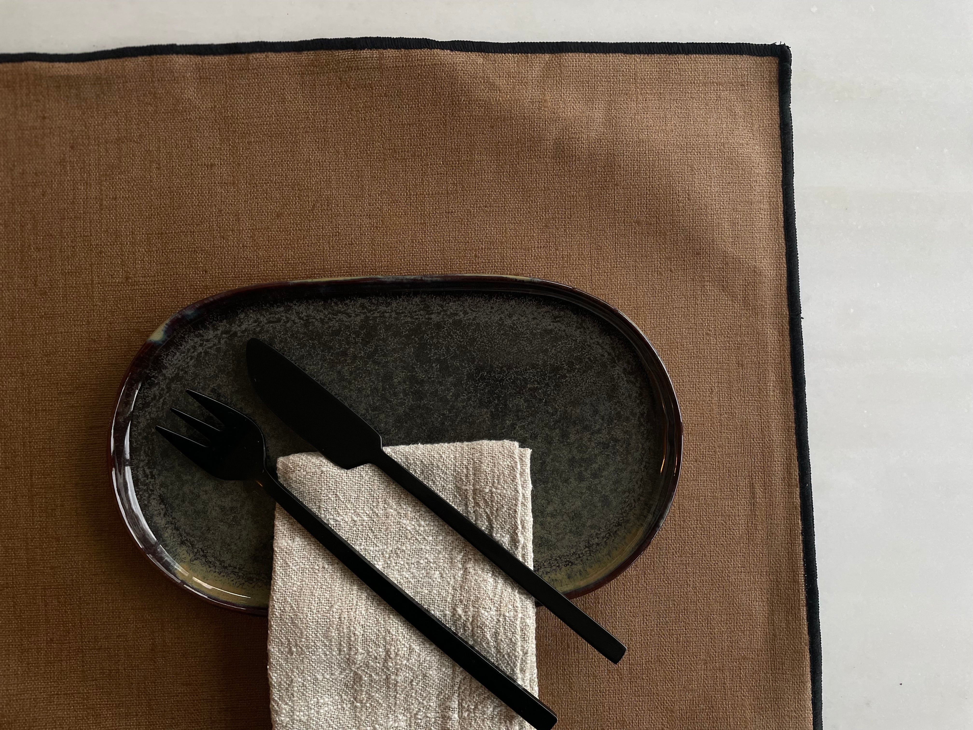 Placemats linnen met coating - tartuffo - set van 4