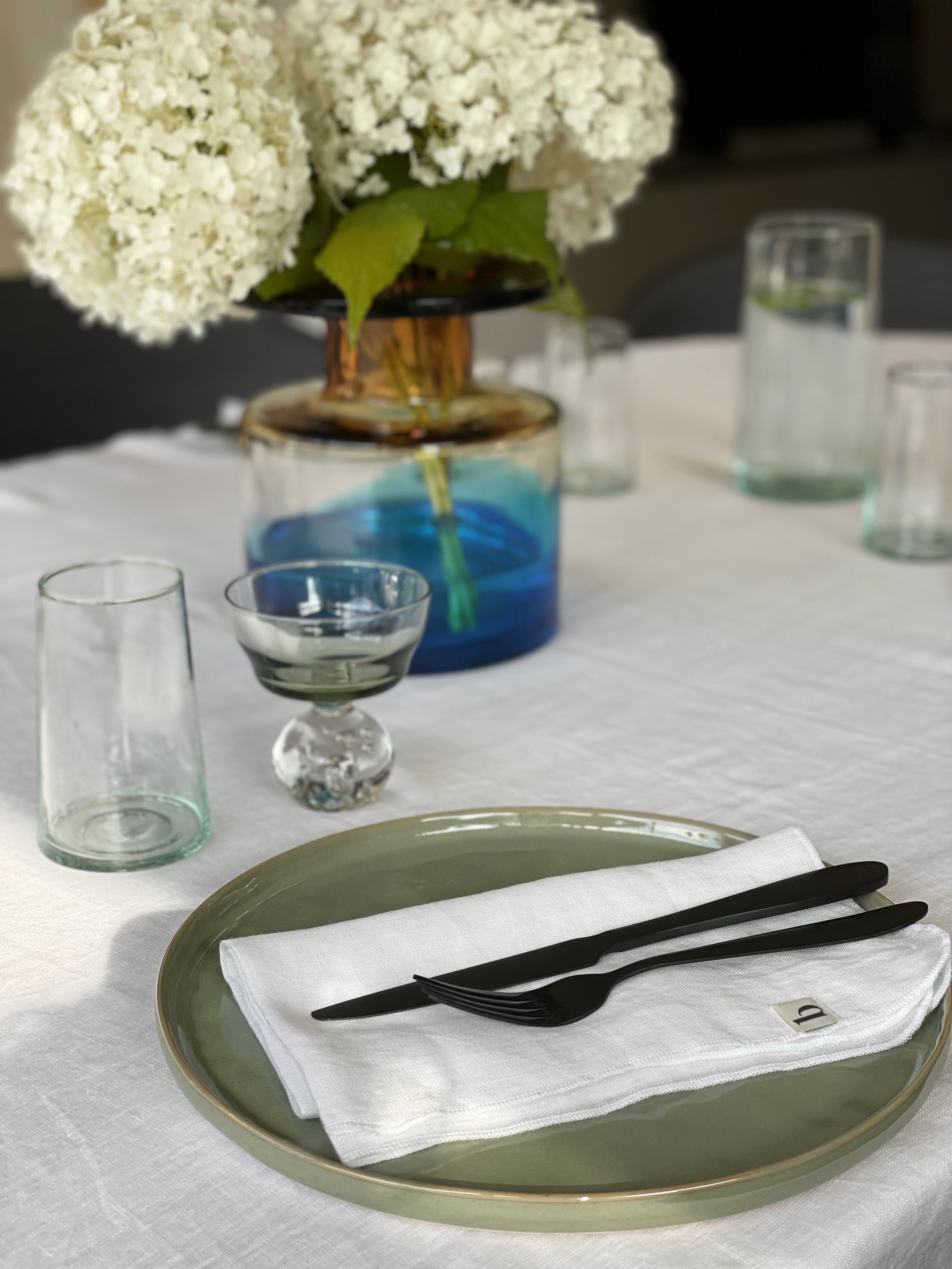 Serviette Linnen Gracie - Wit - set van 4