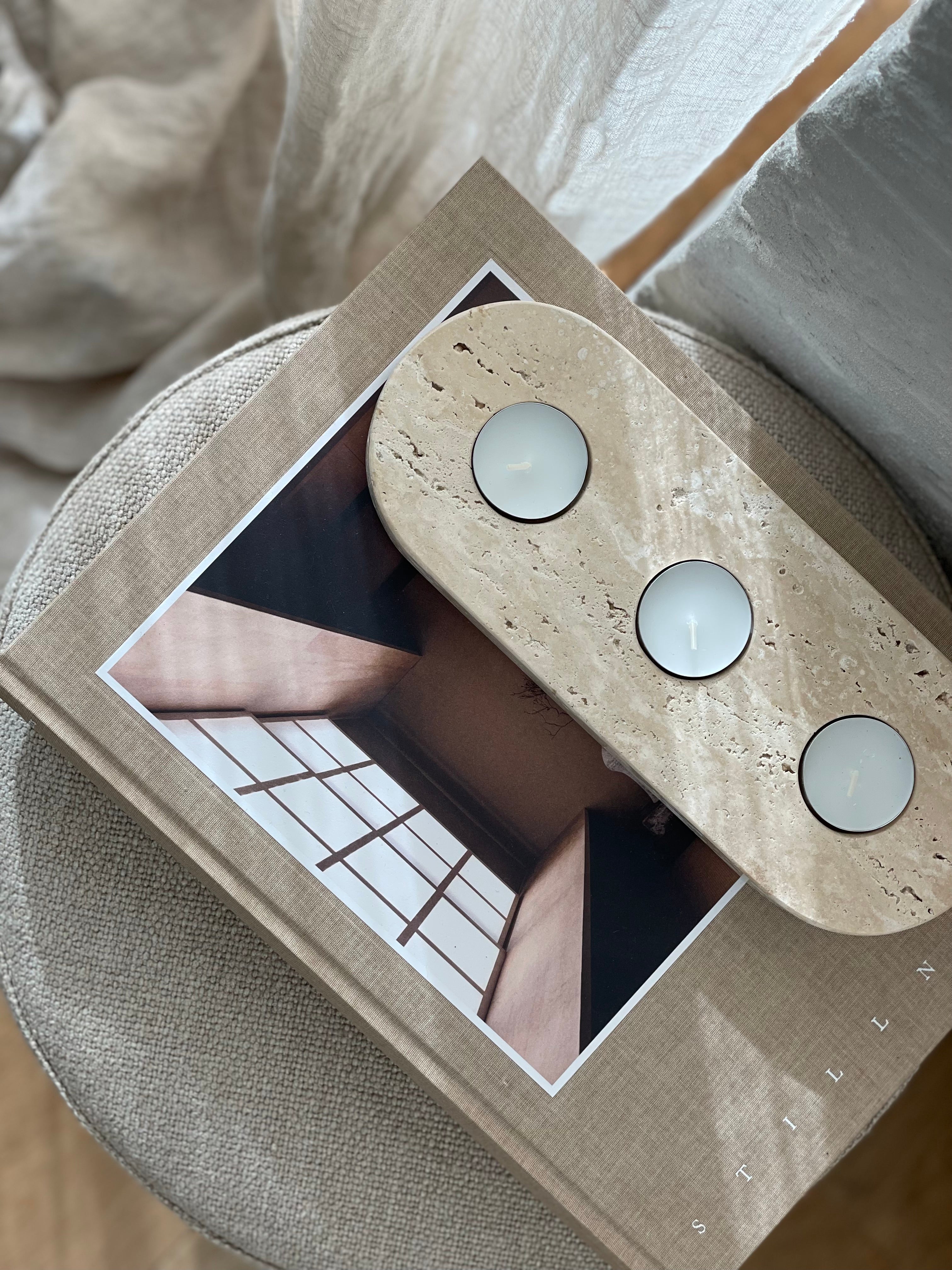 Kaarshouder Travertin